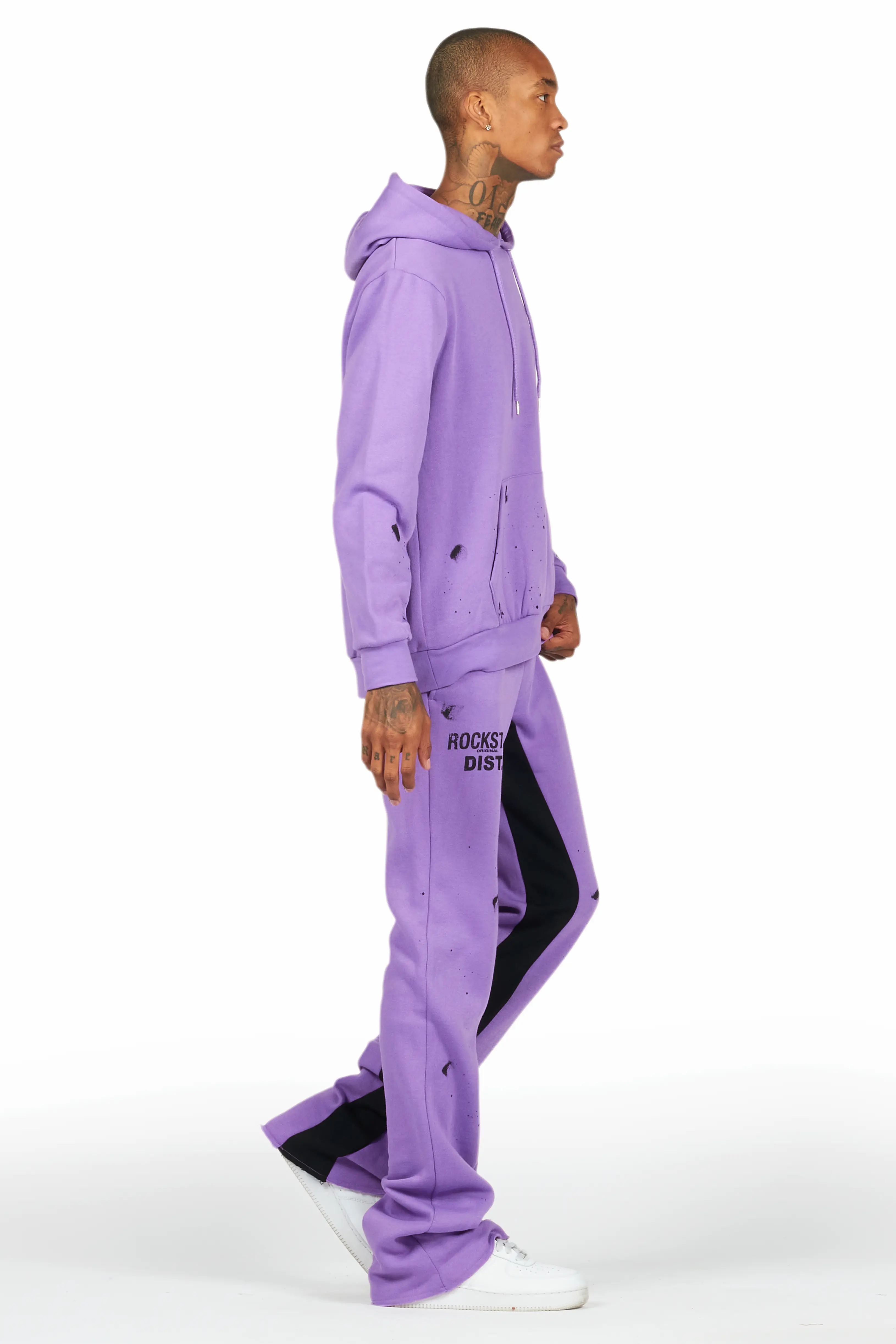 Raffer Purple Hoodie Baggy Fit Pant Track Set - Image 3