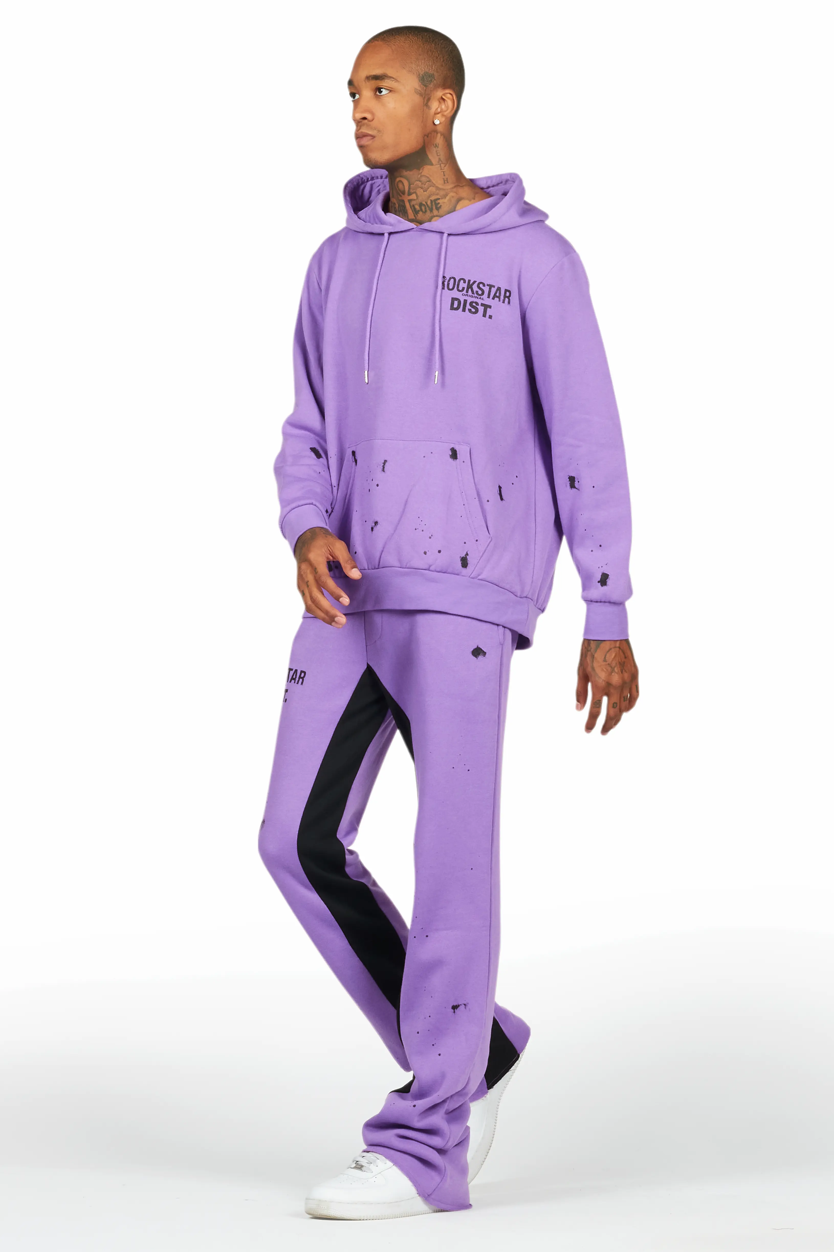 Raffer Purple Hoodie Baggy Fit Pant Track Set - Image 5