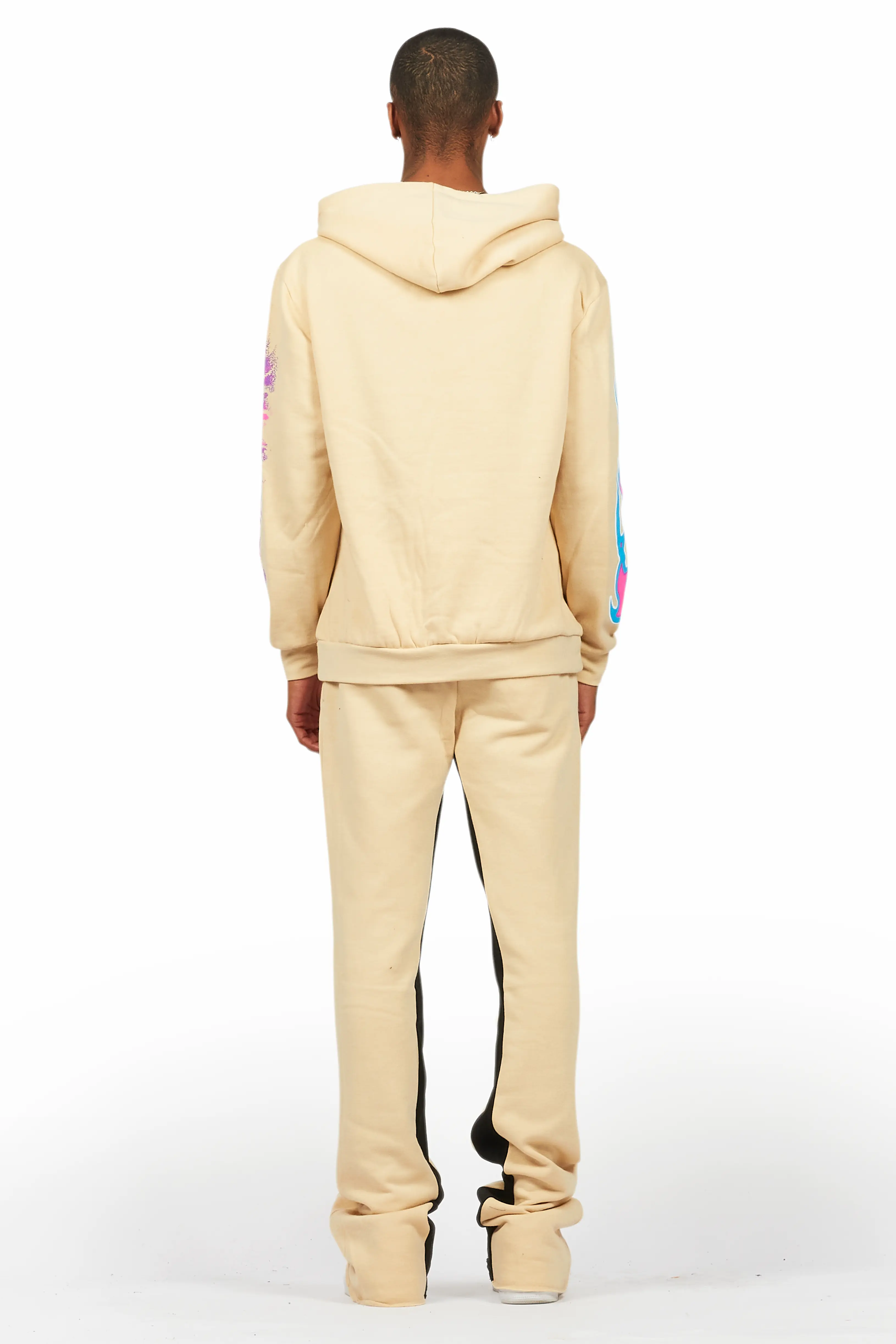 Beno Beige Hoodie/Baggy Track Pant Set - Image 4