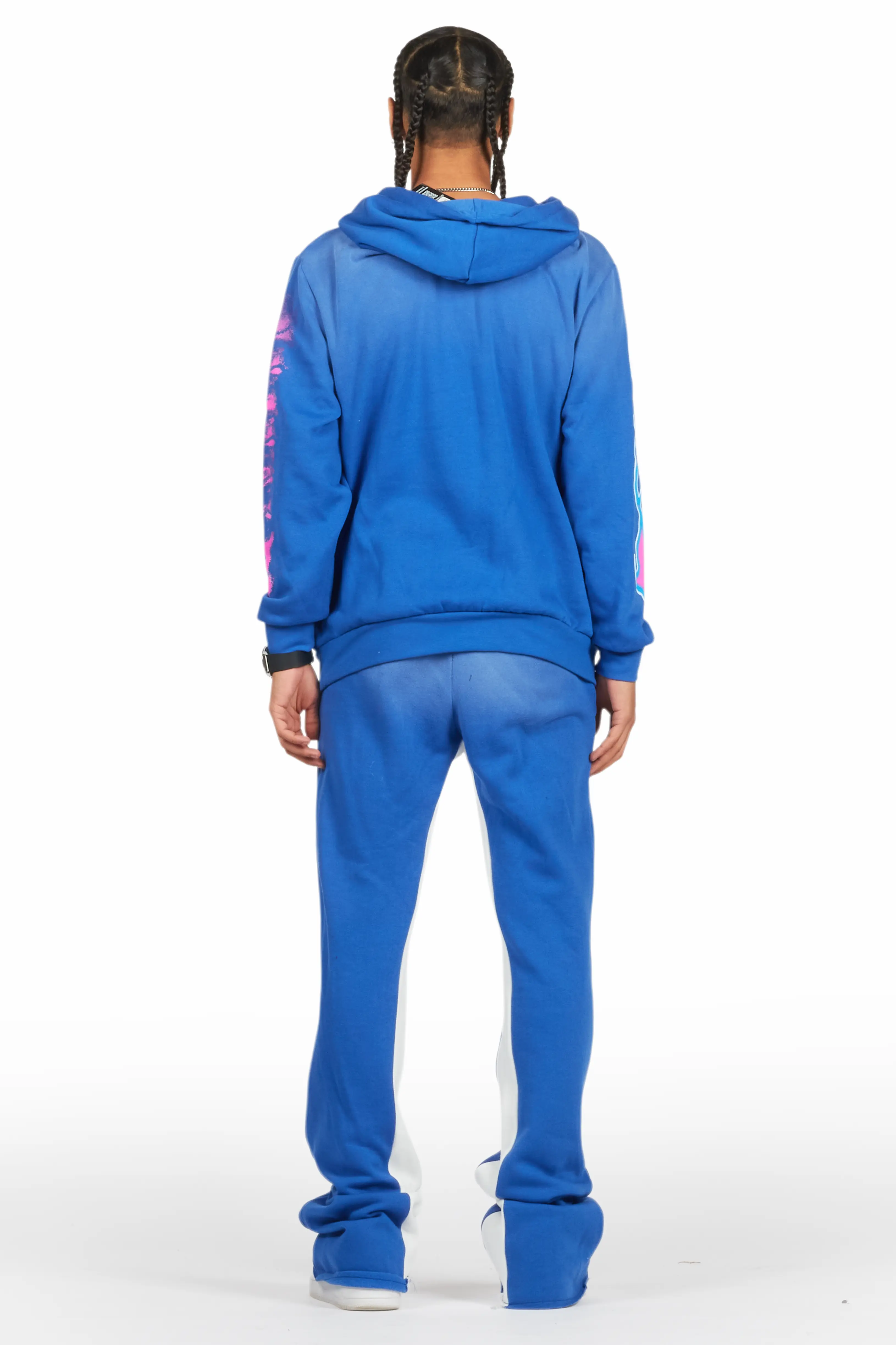 Beno Royal Blue Hoodie/Baggy Track Pant Set - Image 4