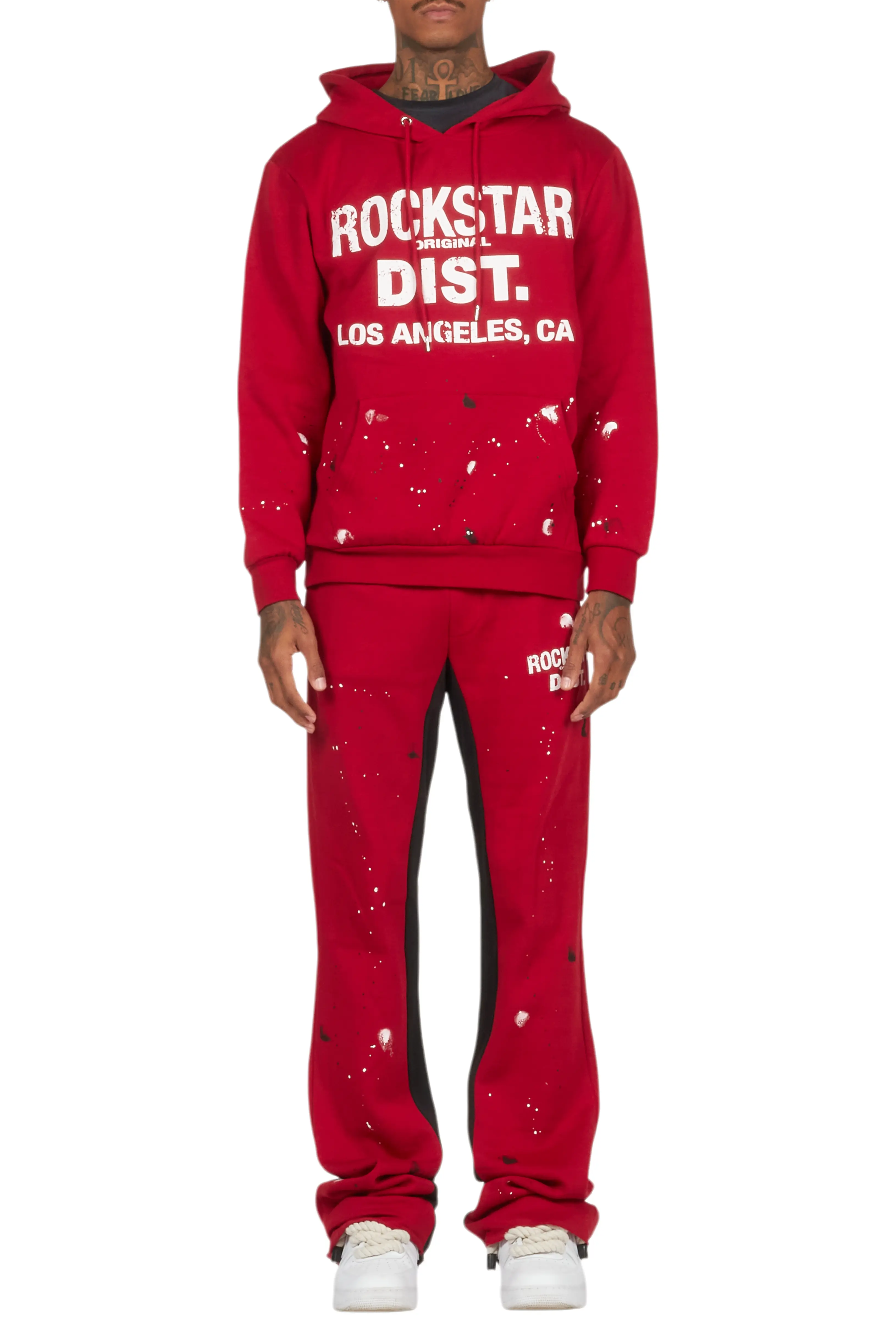 Scottie Burgundy Hoodie/Baggy Track Pant Set - Image 10