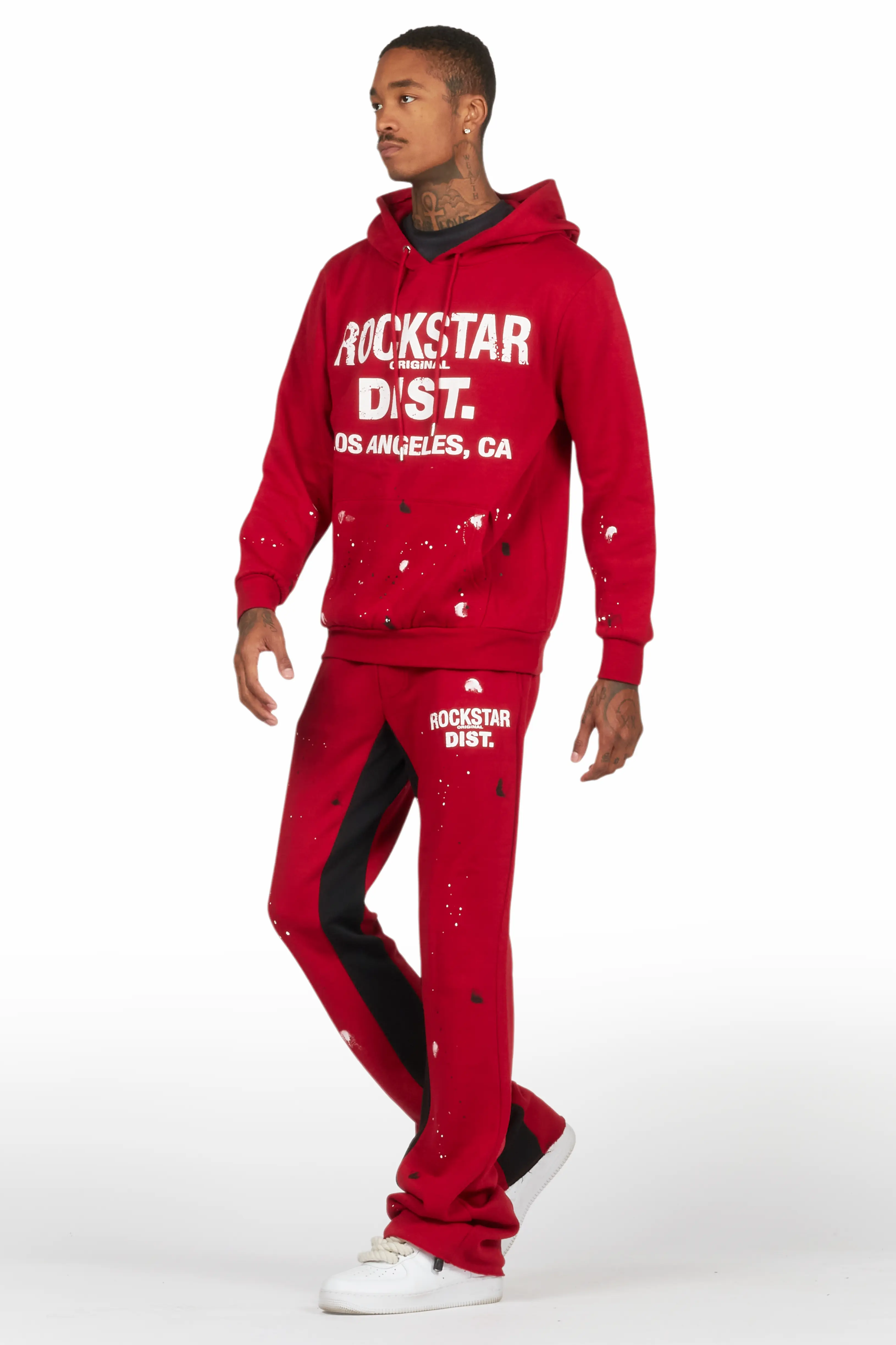 Scottie Burgundy Hoodie/Baggy Track Pant Set - Image 6