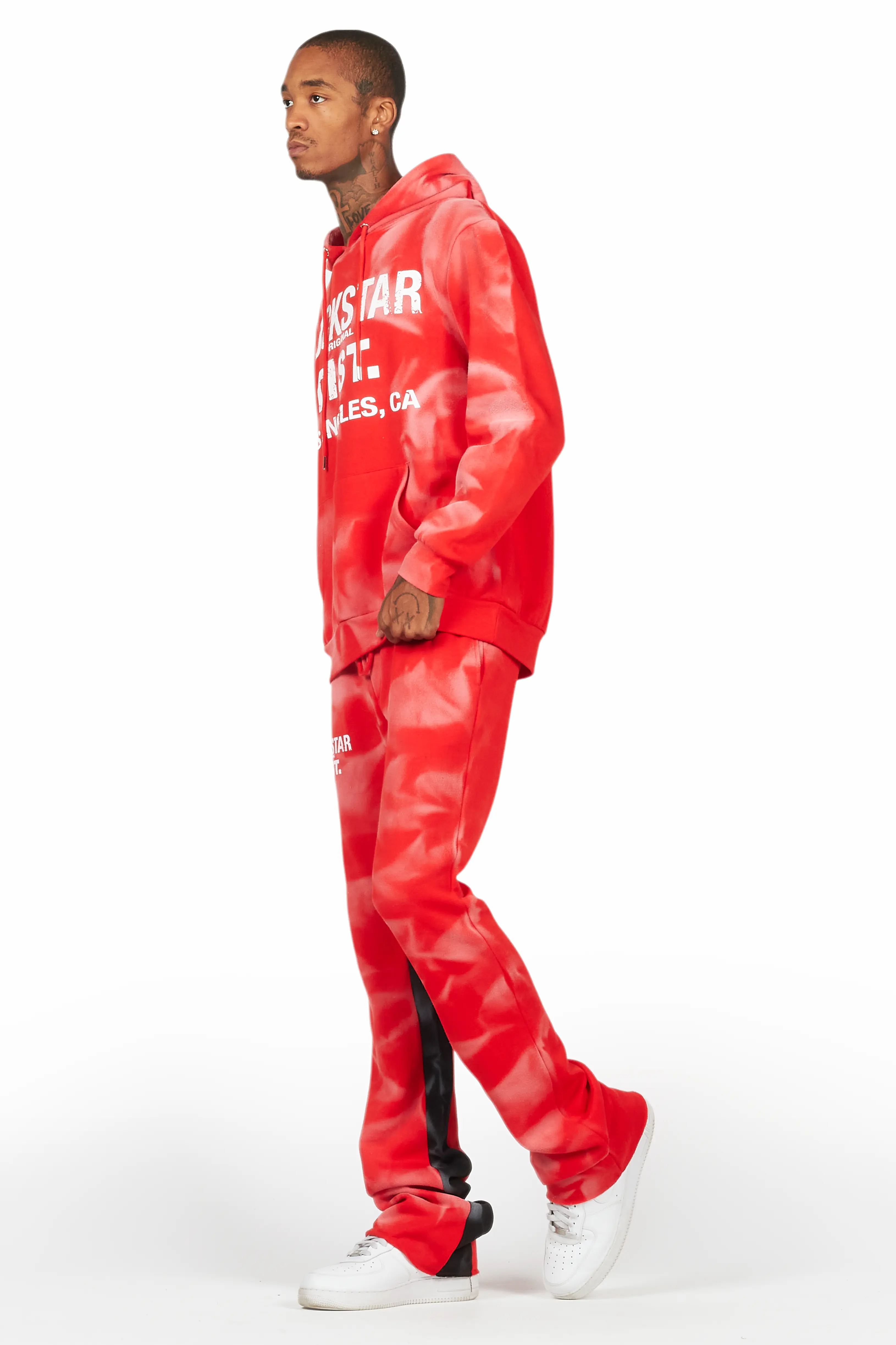 Nelly Red Hoodie/Baggy Track Pant Set - Image 5