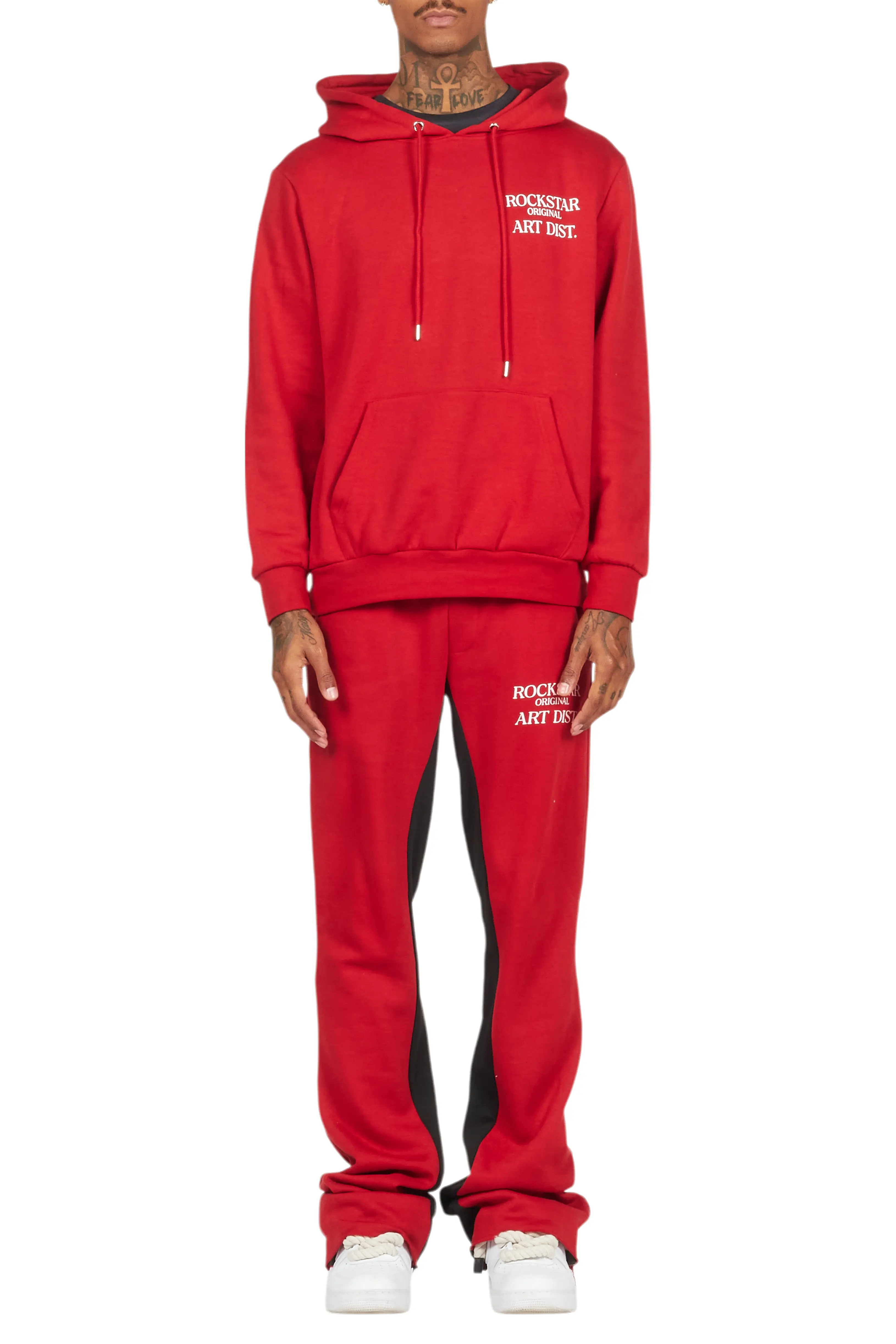 Briggs Burgundy Hoodie/Baggy Fit Pant Set - Image 10