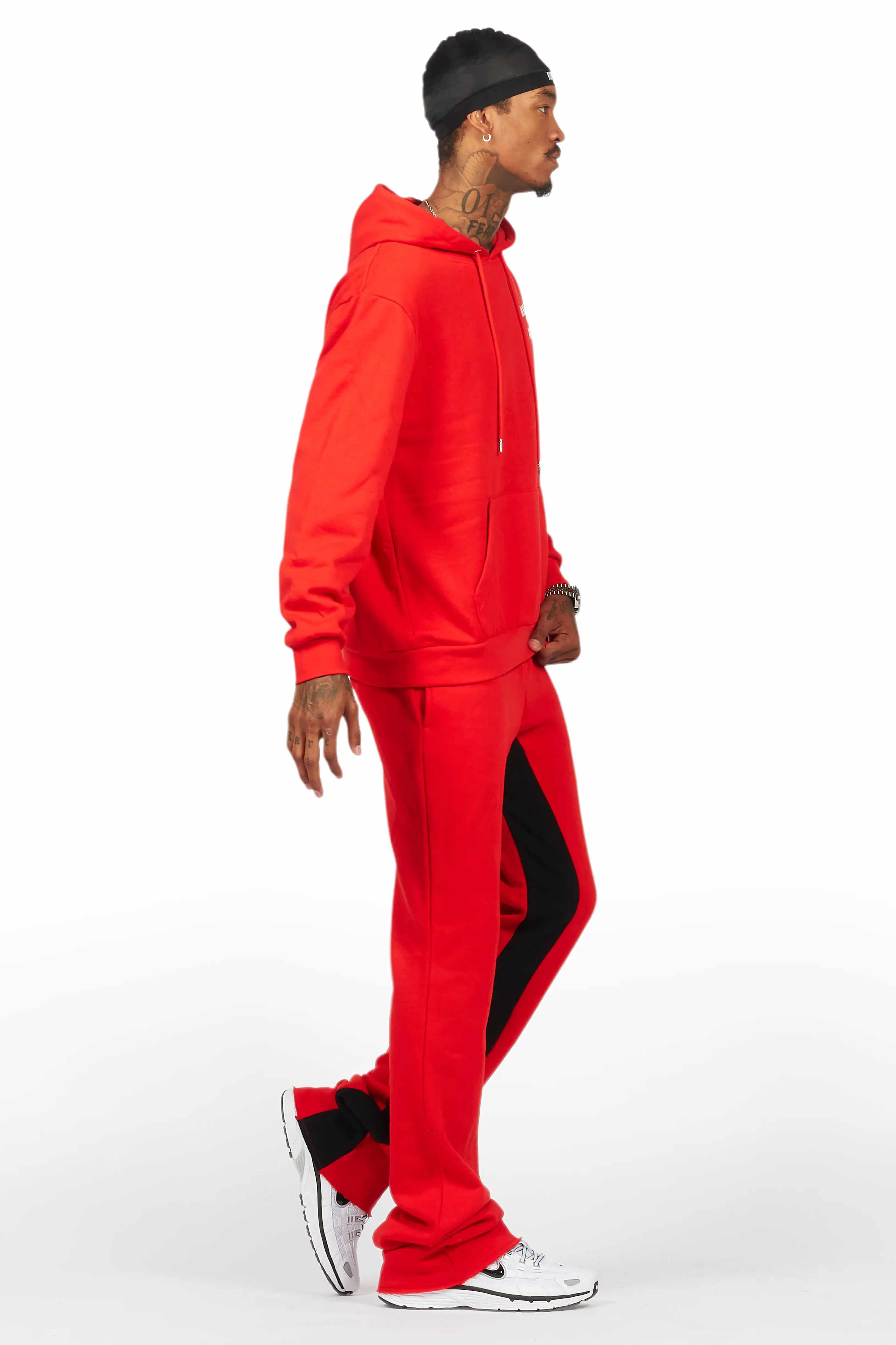 Briggs Red Hoodie/Baggy Fit Pant Set - Image 3