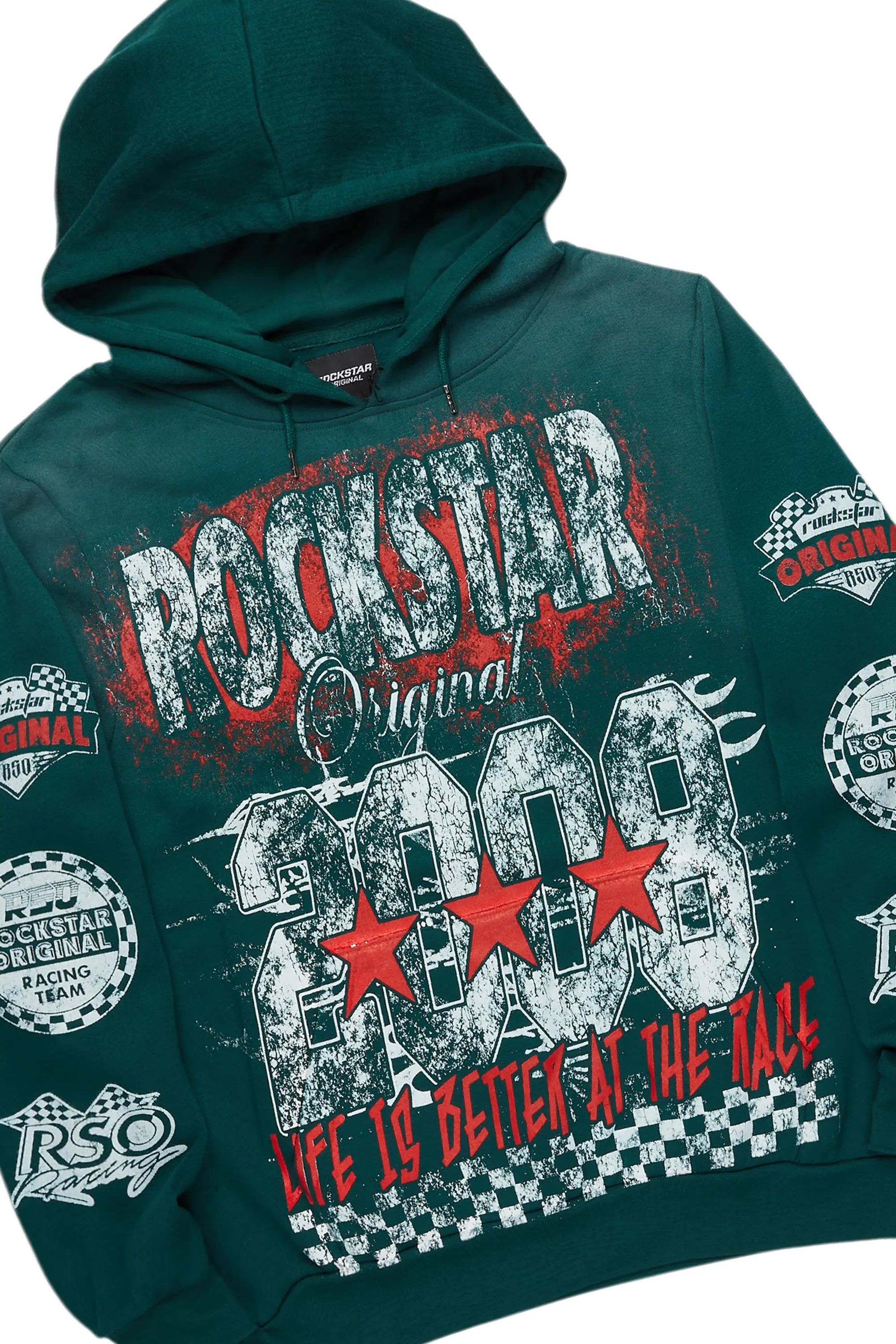 Racing Grung Dark Green Hoodie/Baggy Track Pant Set - Image 8