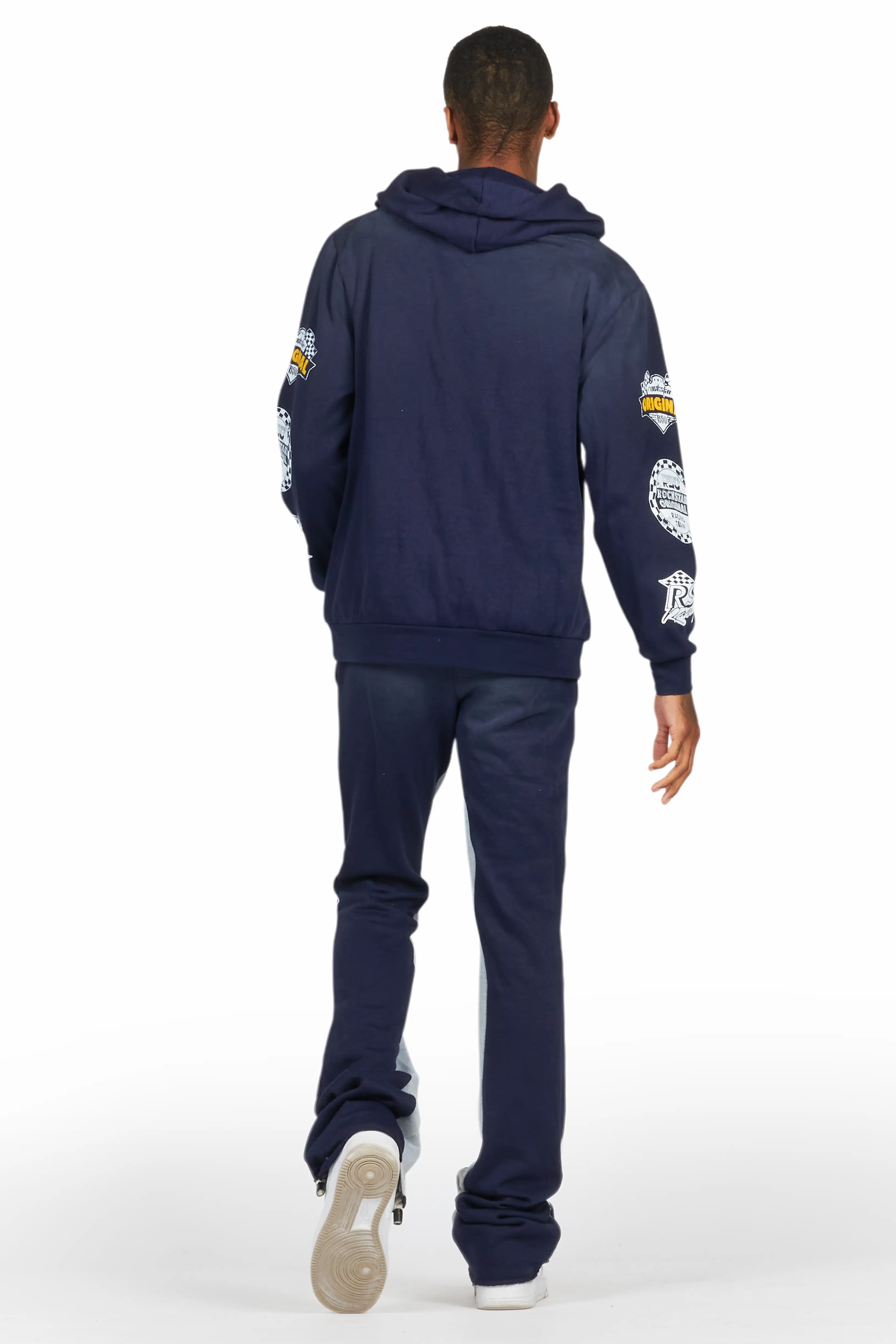 Racing Grung Navy Hoodie/Baggy Track Pant Set - Image 4