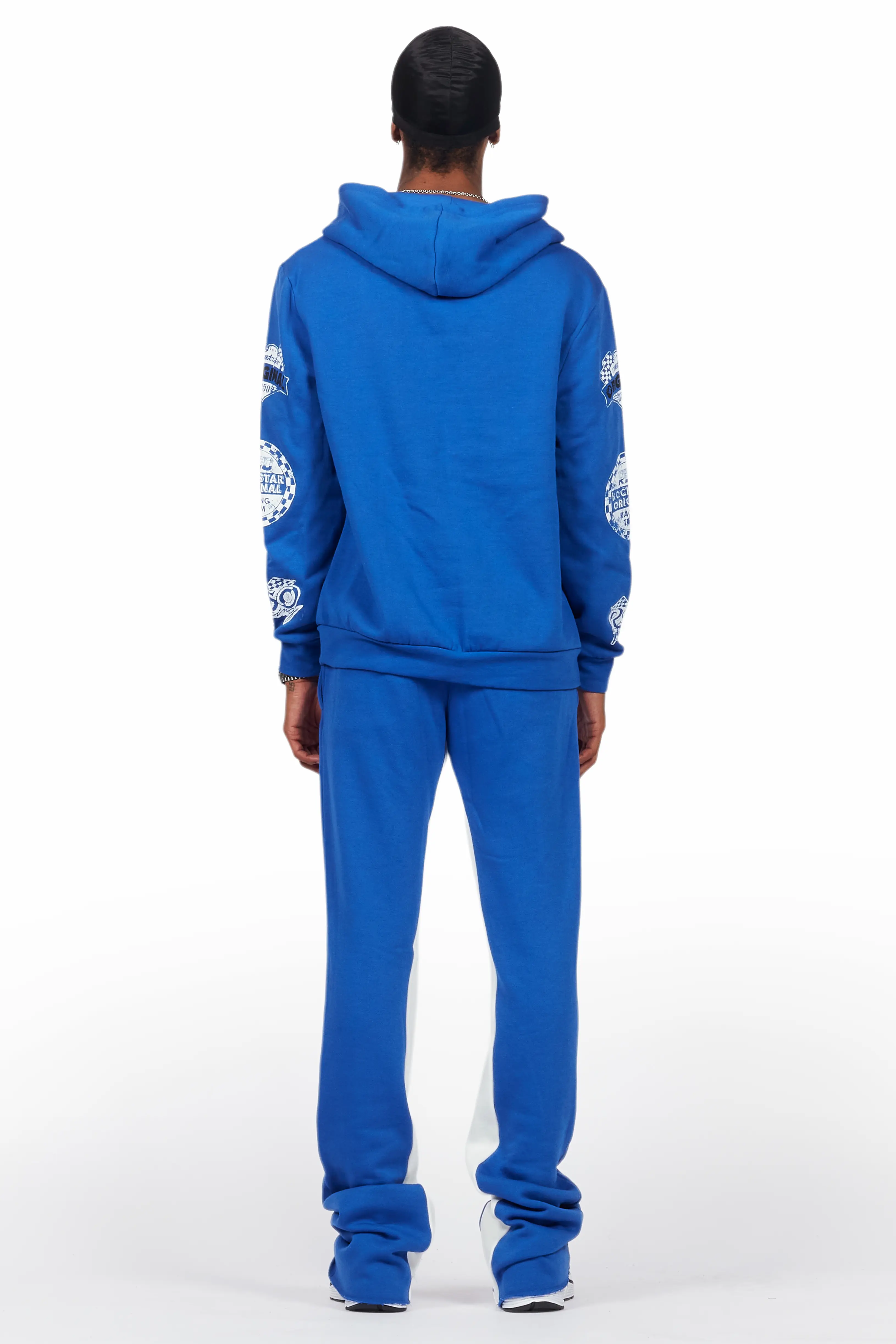 Racing Grung Royal Blue Hoodie/Baggy Track Pant Set - Image 4