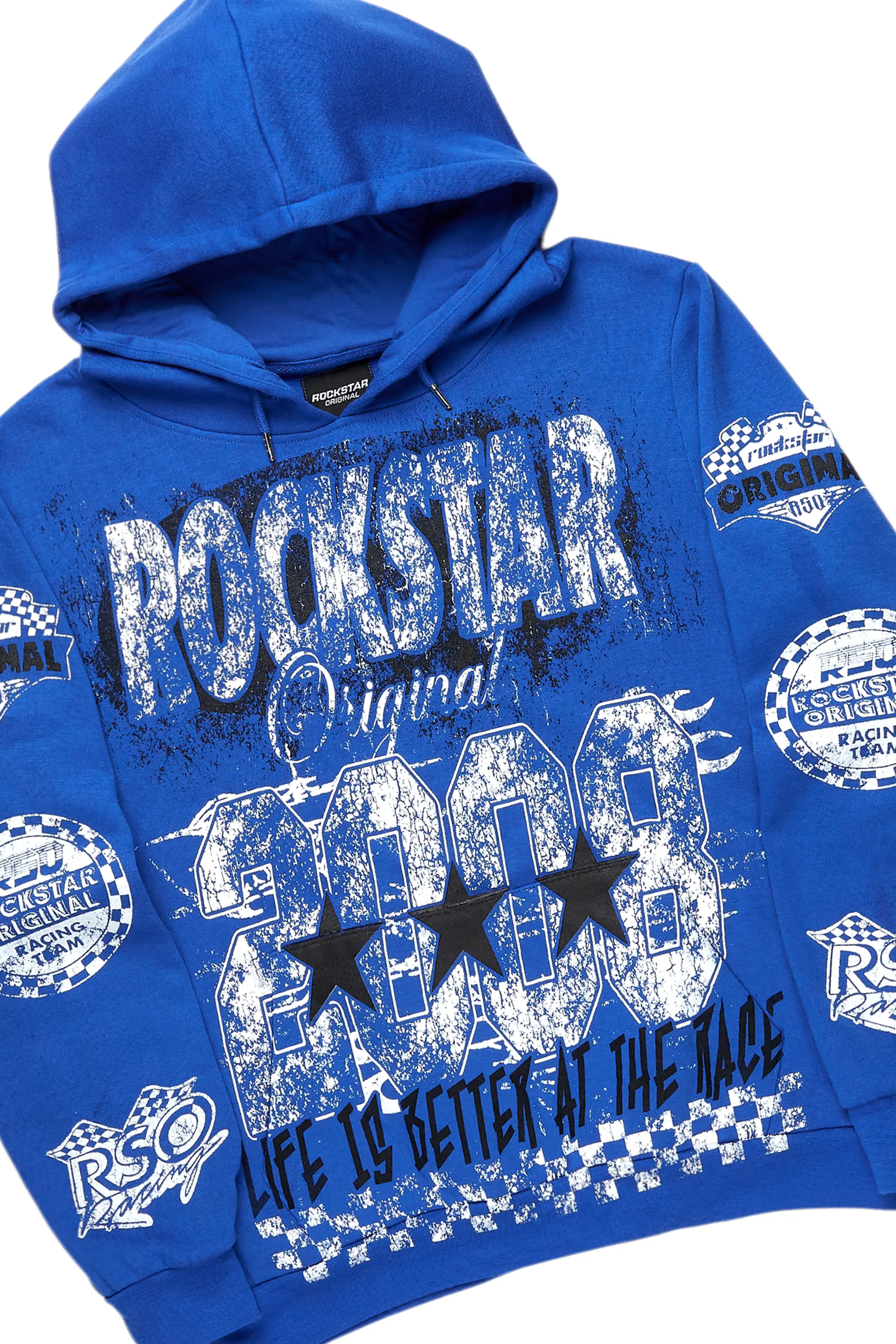 Racing Grung Royal Blue Hoodie/Baggy Track Pant Set - Image 7