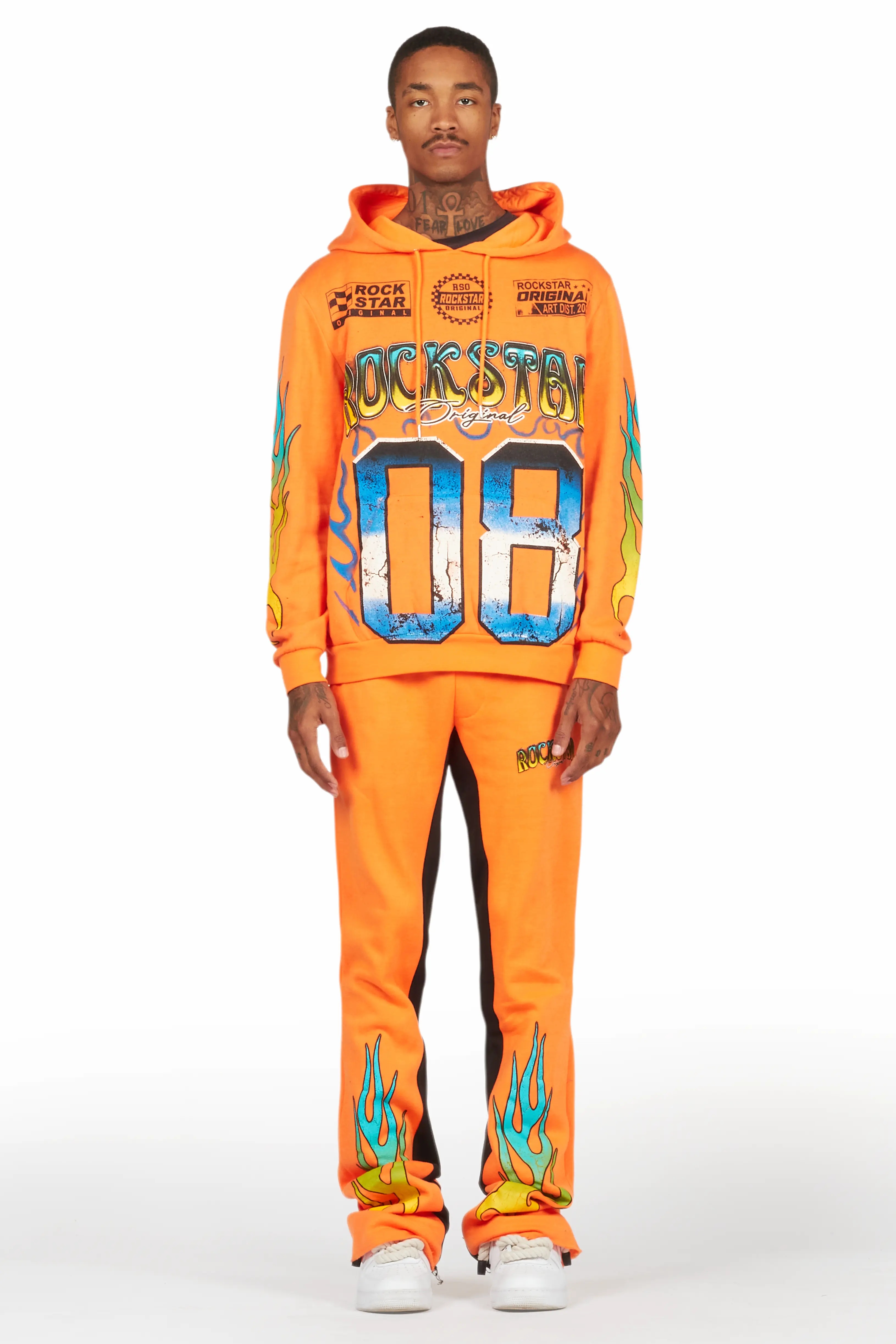 Quito Orange Hoodie/Baggy Track Pant Set - Image 2
