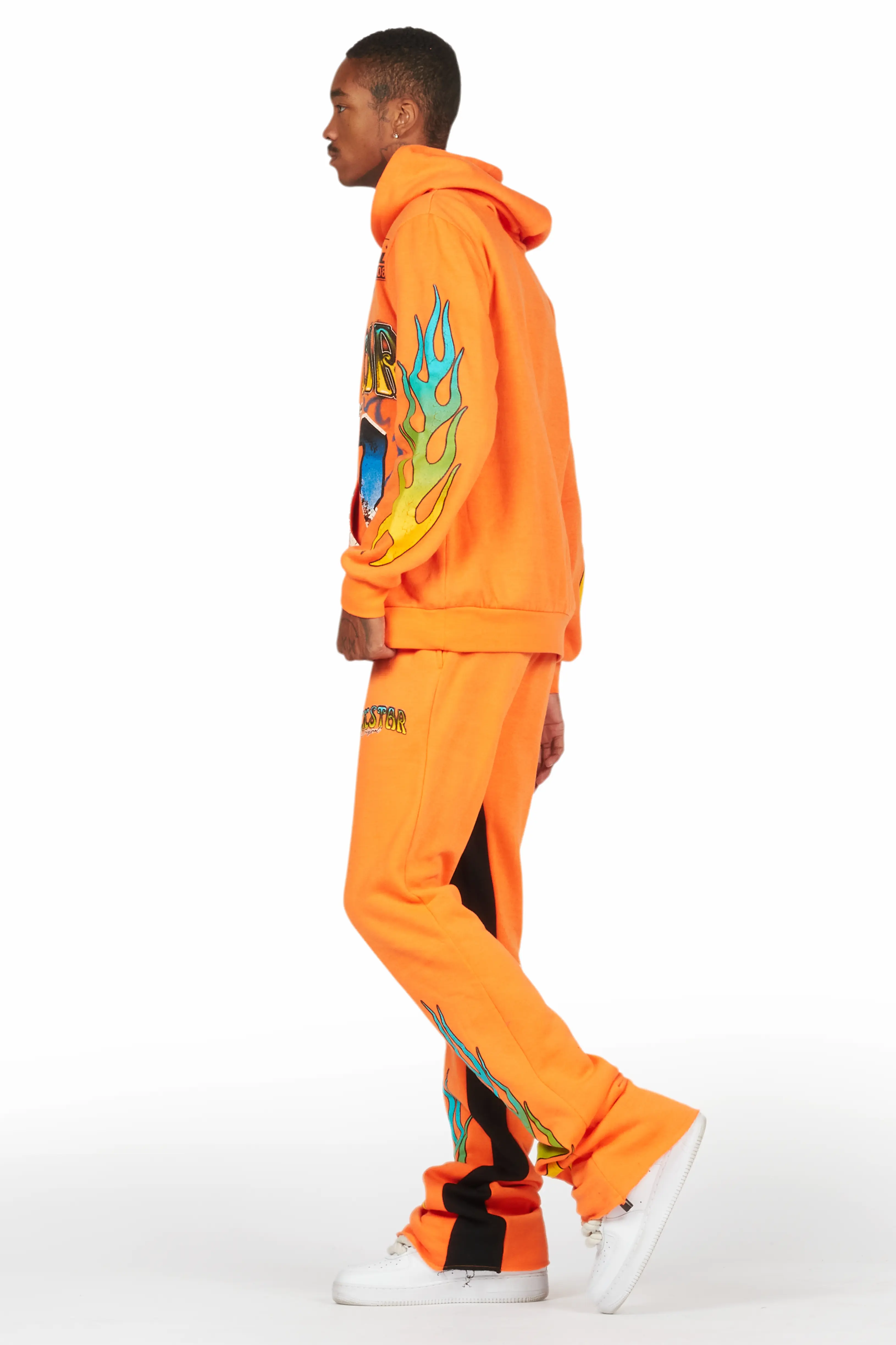 Quito Orange Hoodie/Baggy Track Pant Set - Image 5