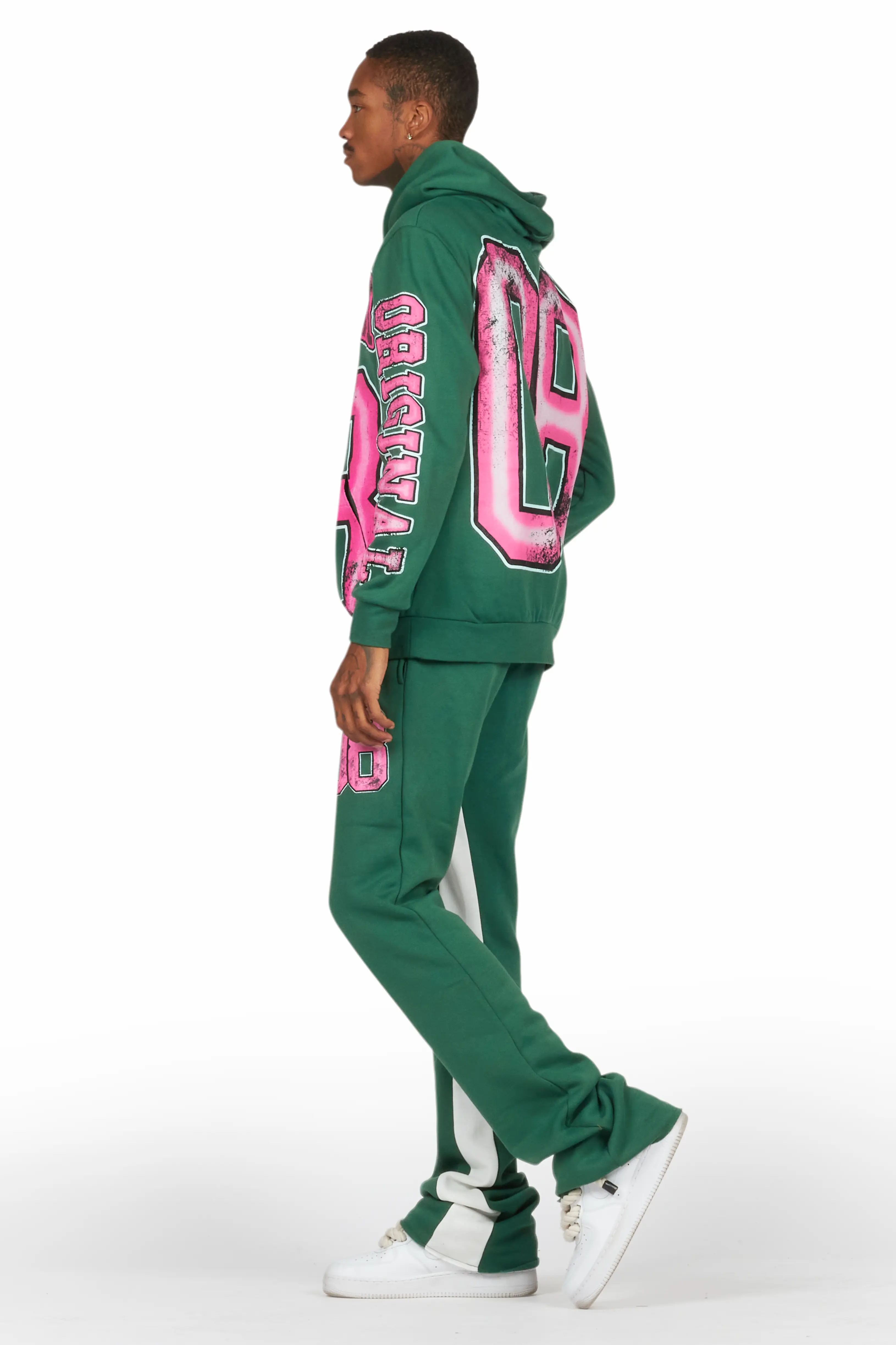 Fields Green Baggy Hoodie Track Set - Image 5