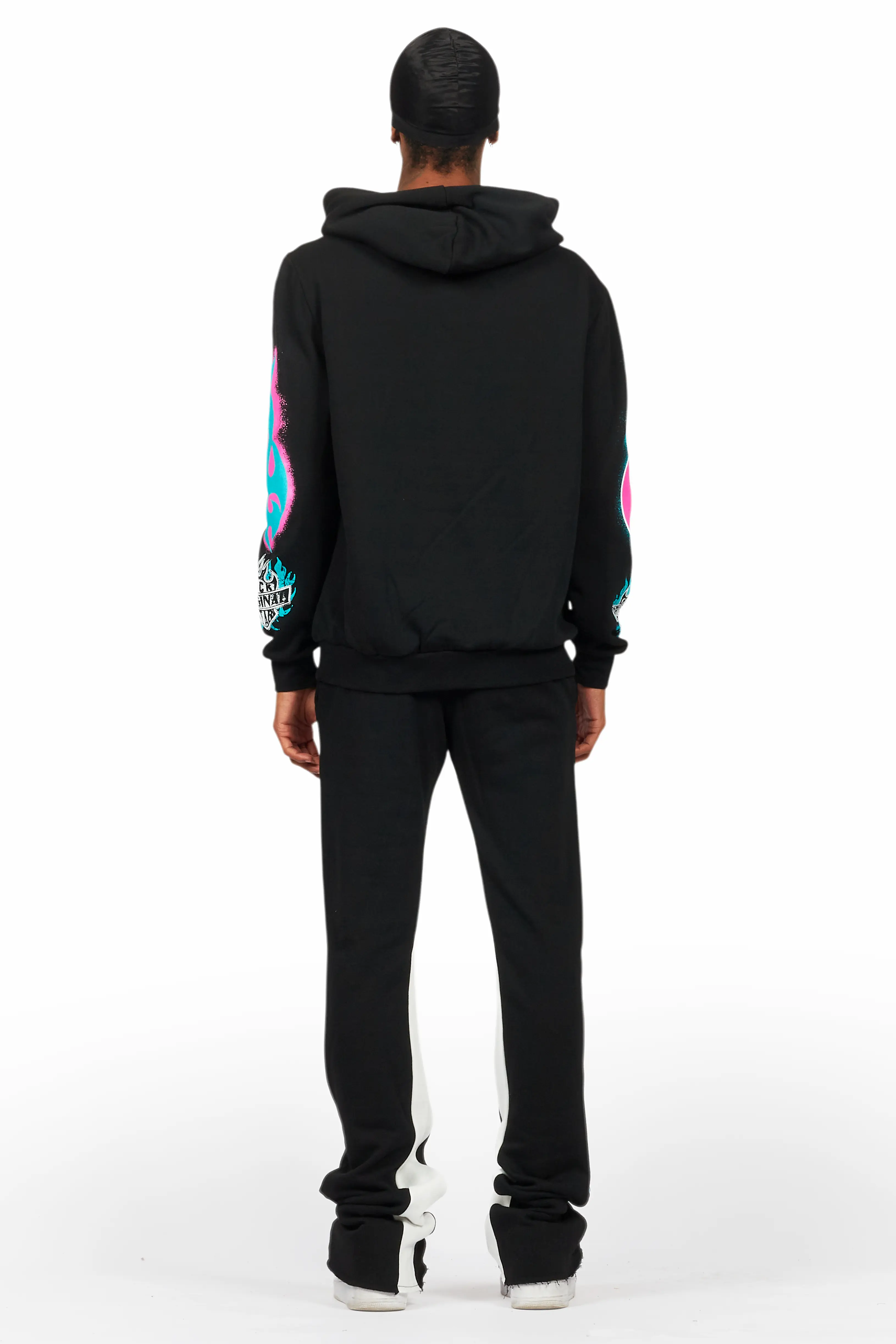 Adkin Black Hoodie/Baggy Track Pant Set - Image 4