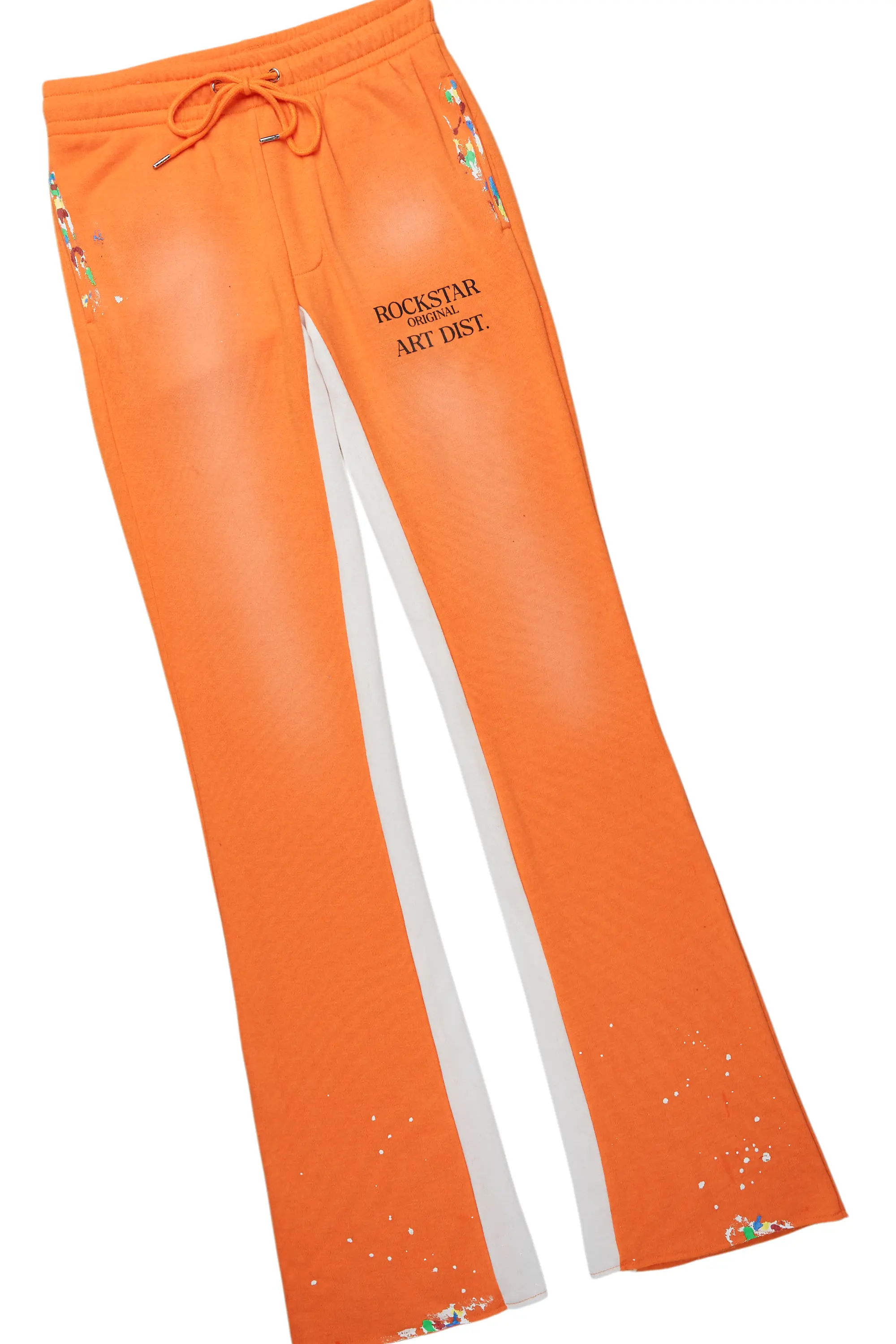 Rockstar Art Dist. Orange Hoodie/Baggy Track Pant Set - Image 8