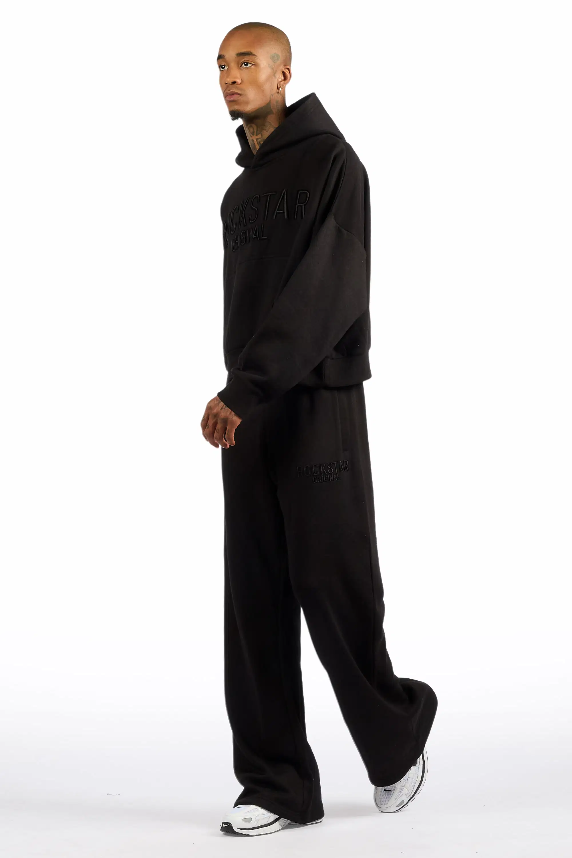 Alpha Black Hoodie/Baggy Track Pant Set - Image 5