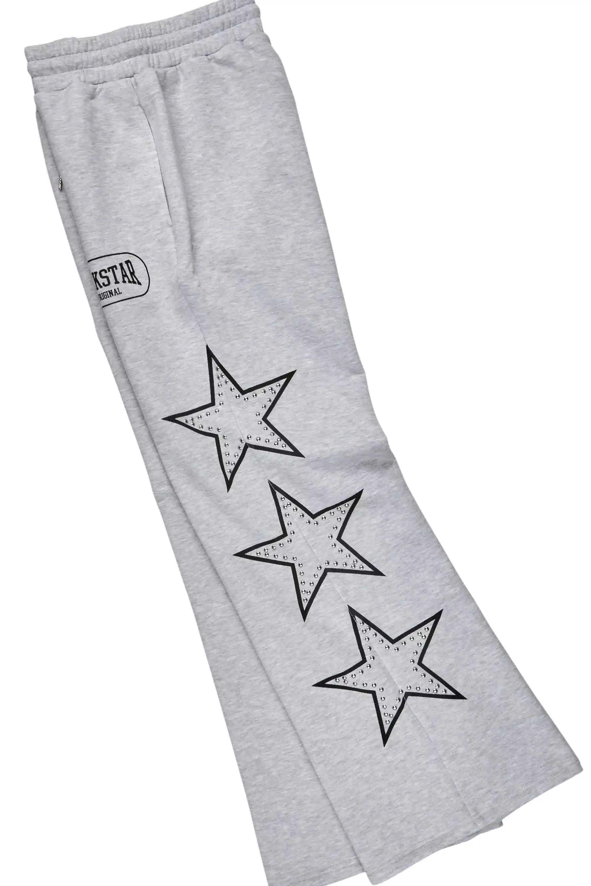 Zirka Heather Grey Hoodie Baggy Fit Pant Track Set - Image 6