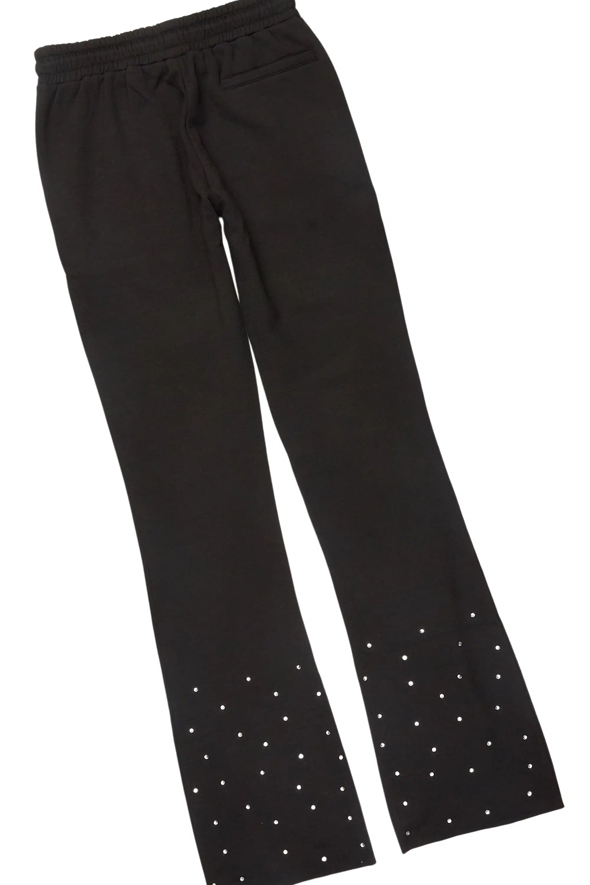 Otik Black Rhinestone Hoodie Baggy Fit Pant Track Set - Image 9