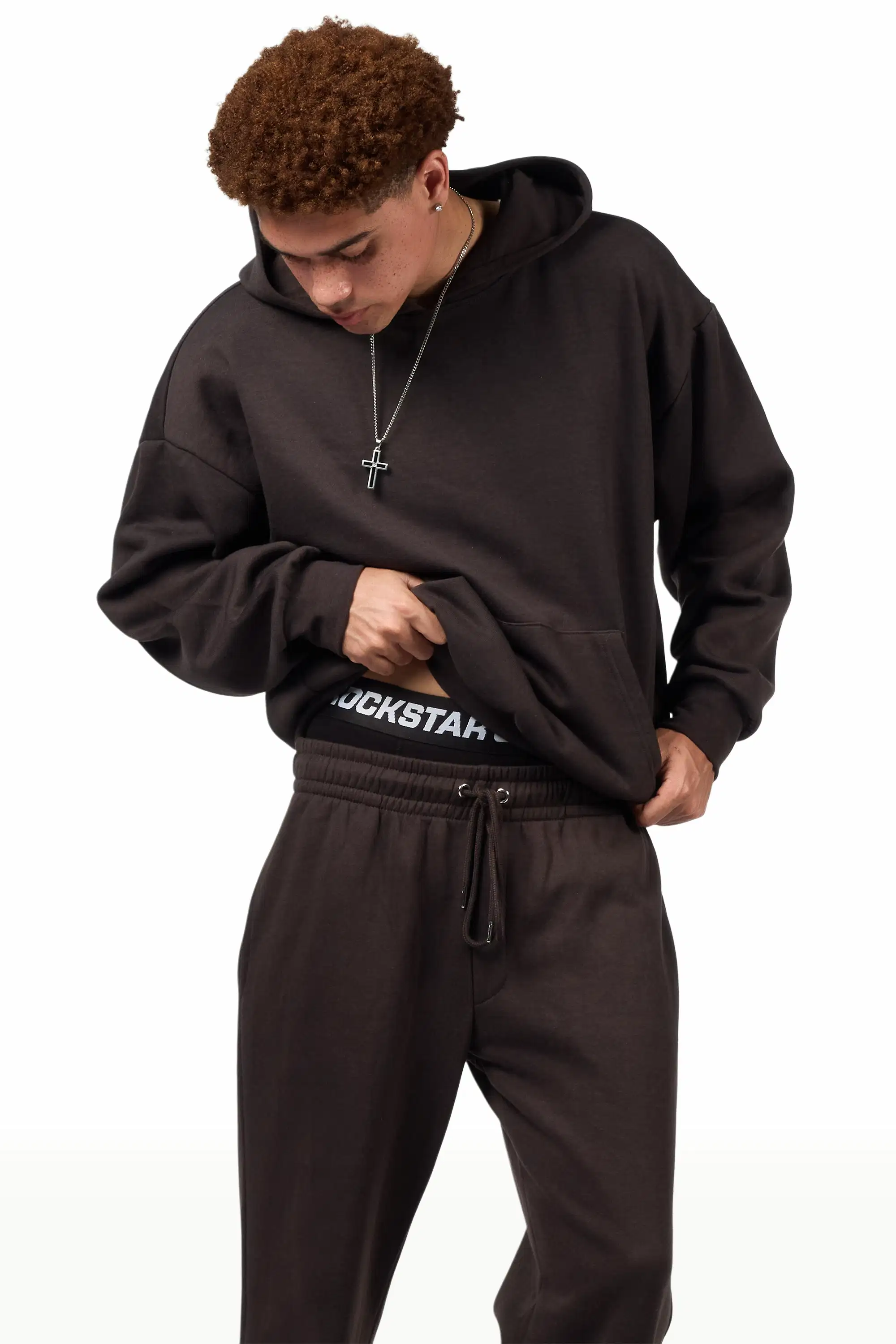 Basic Iron Hoodie Relaxed Track Set - Image 6
