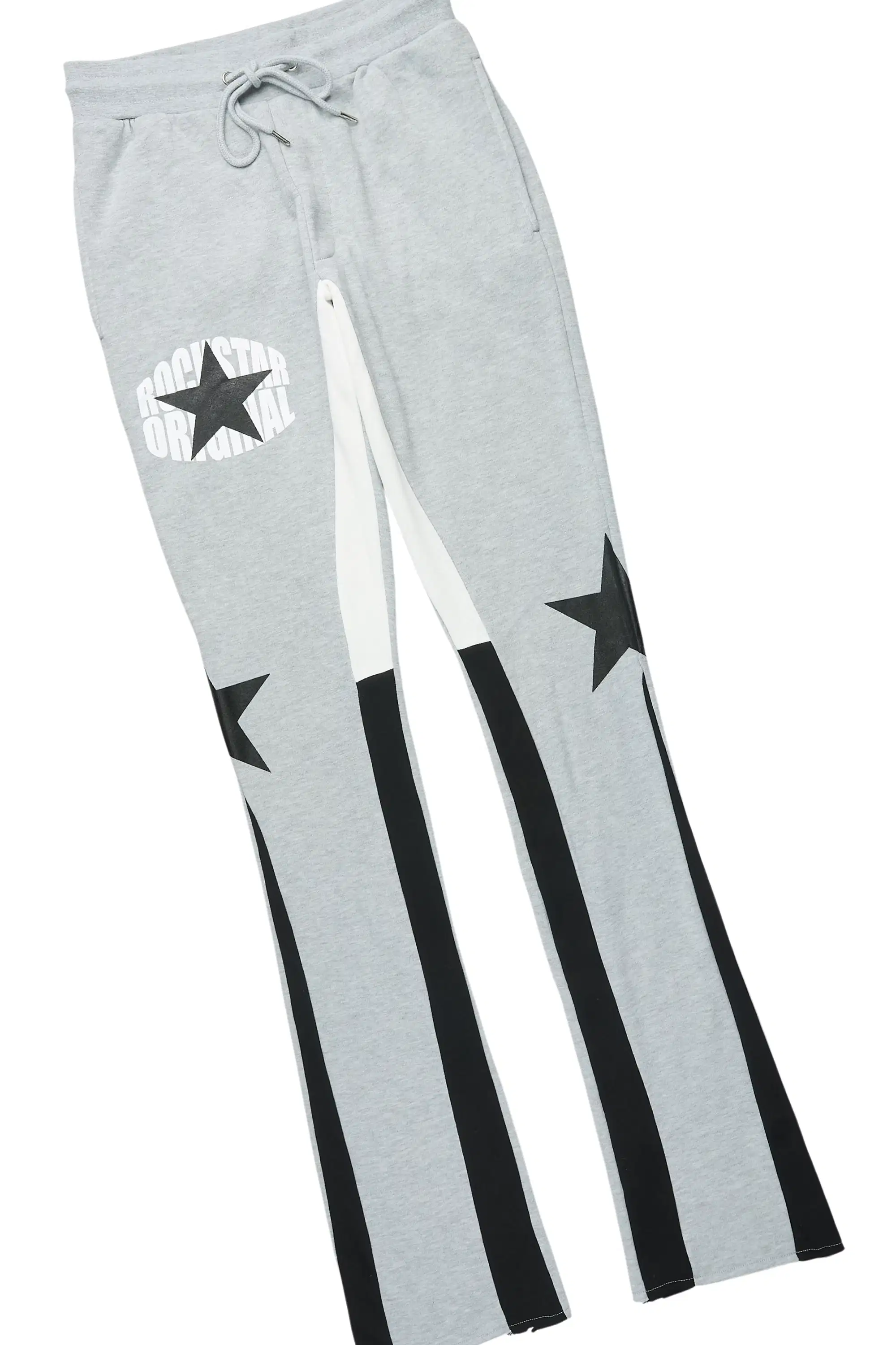 States Heather Grey/Black Hoodie Stacked Flare Track Set - Image 8
