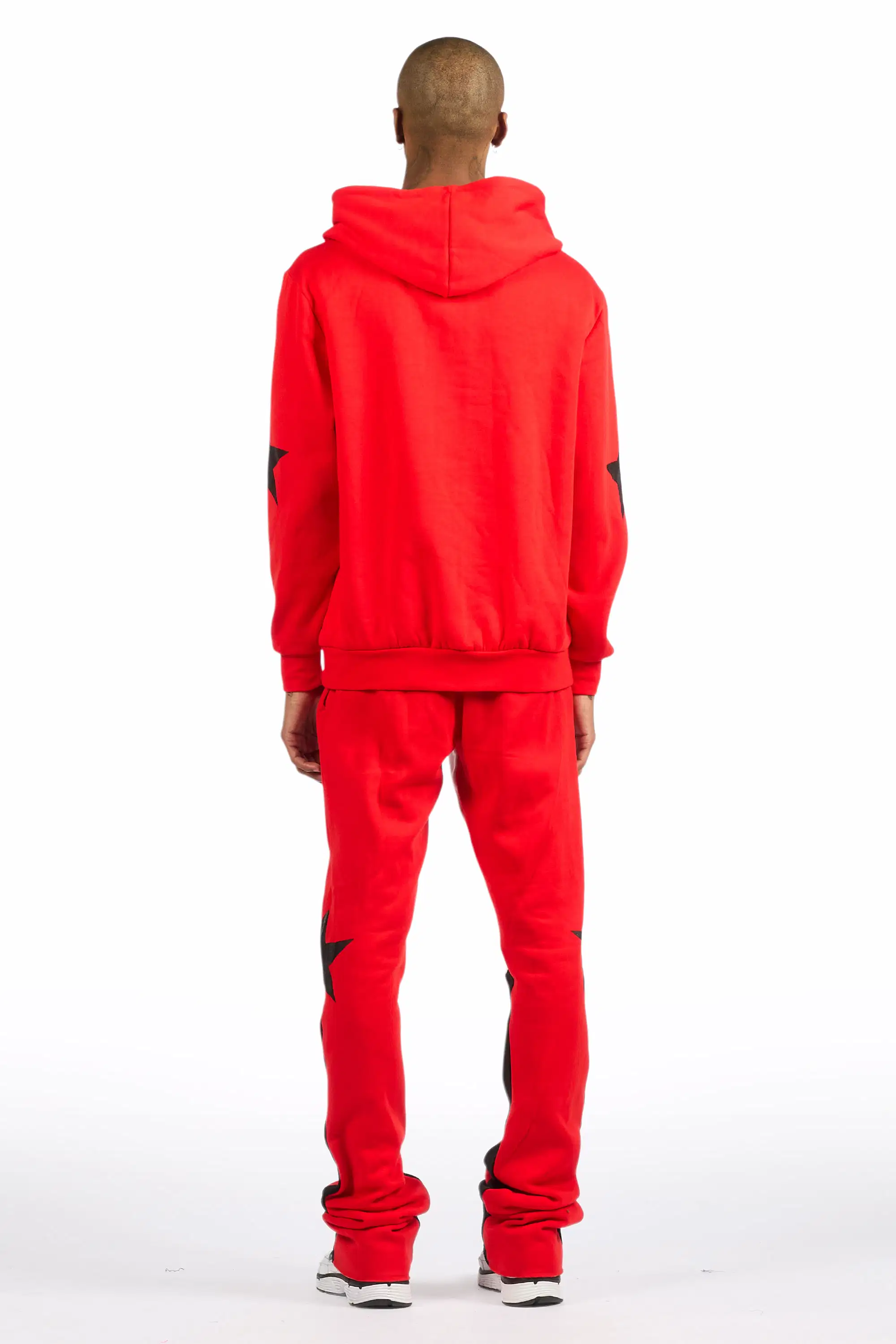 States Red/Black Hoodie Stacked Flare Track Set - Image 4