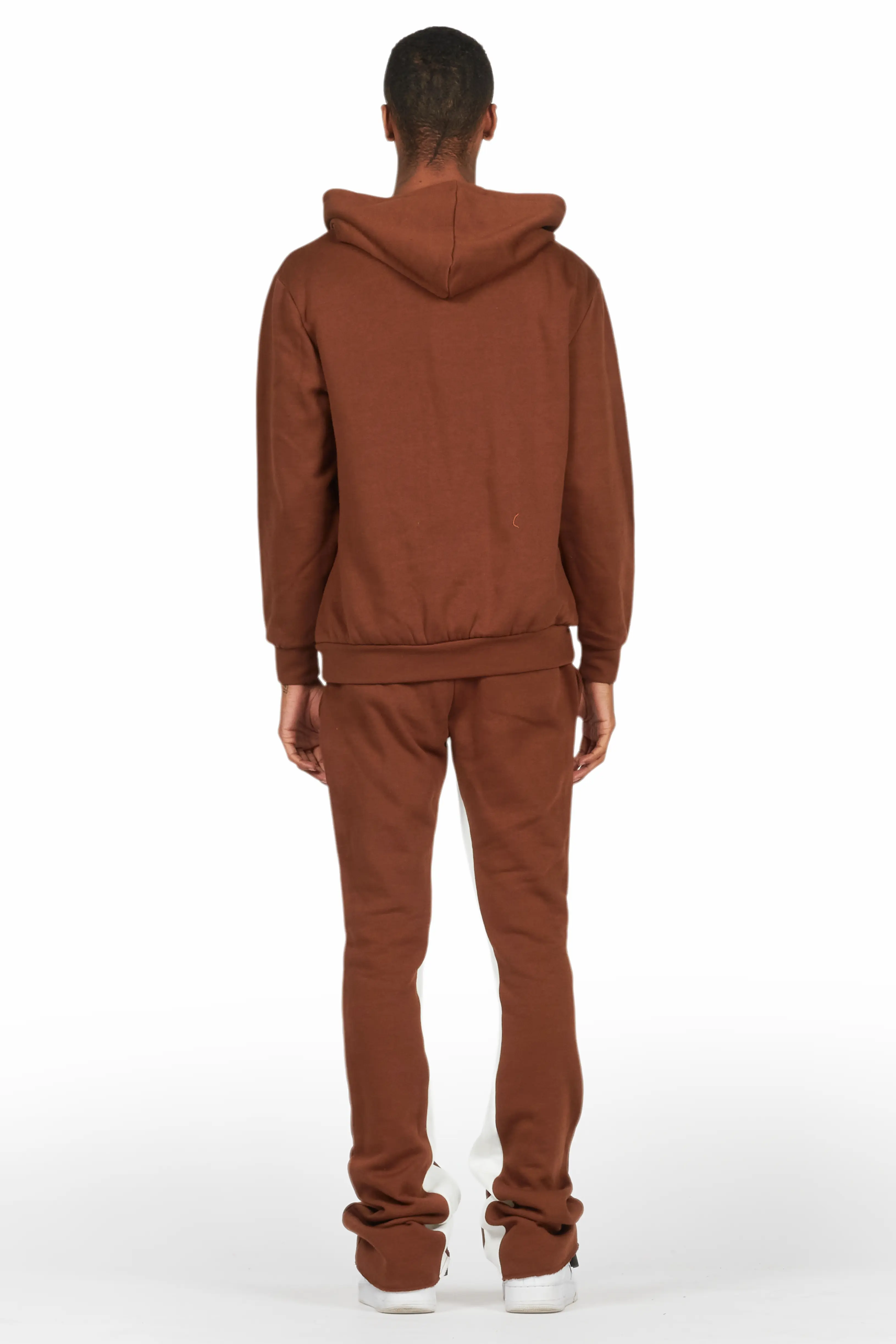 Jaco Brown Hoodie Baggy Fit Pant Track Set - Image 4
