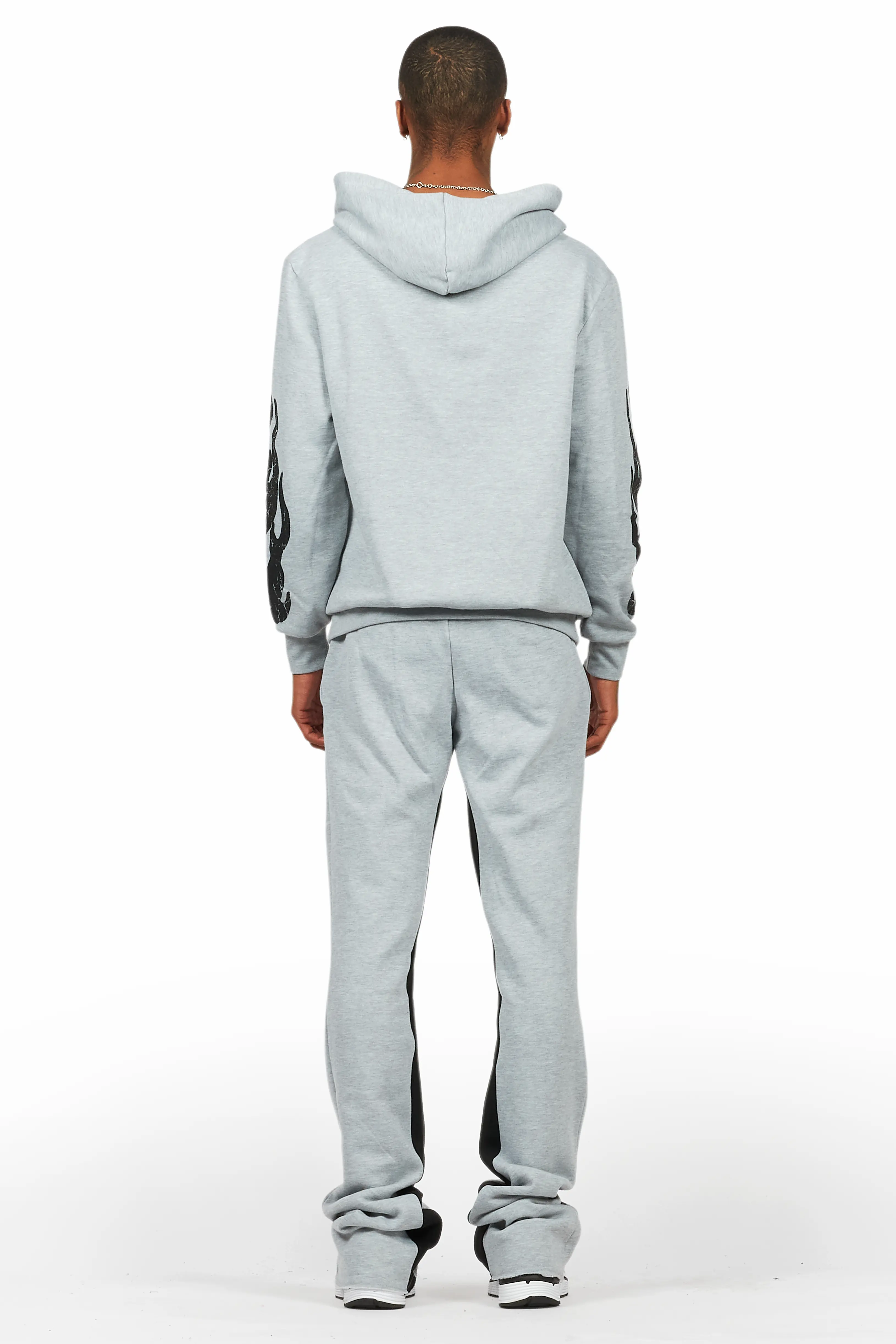 Amos Heather Grey Hoodie/Baggy Track Pant Set - Image 4