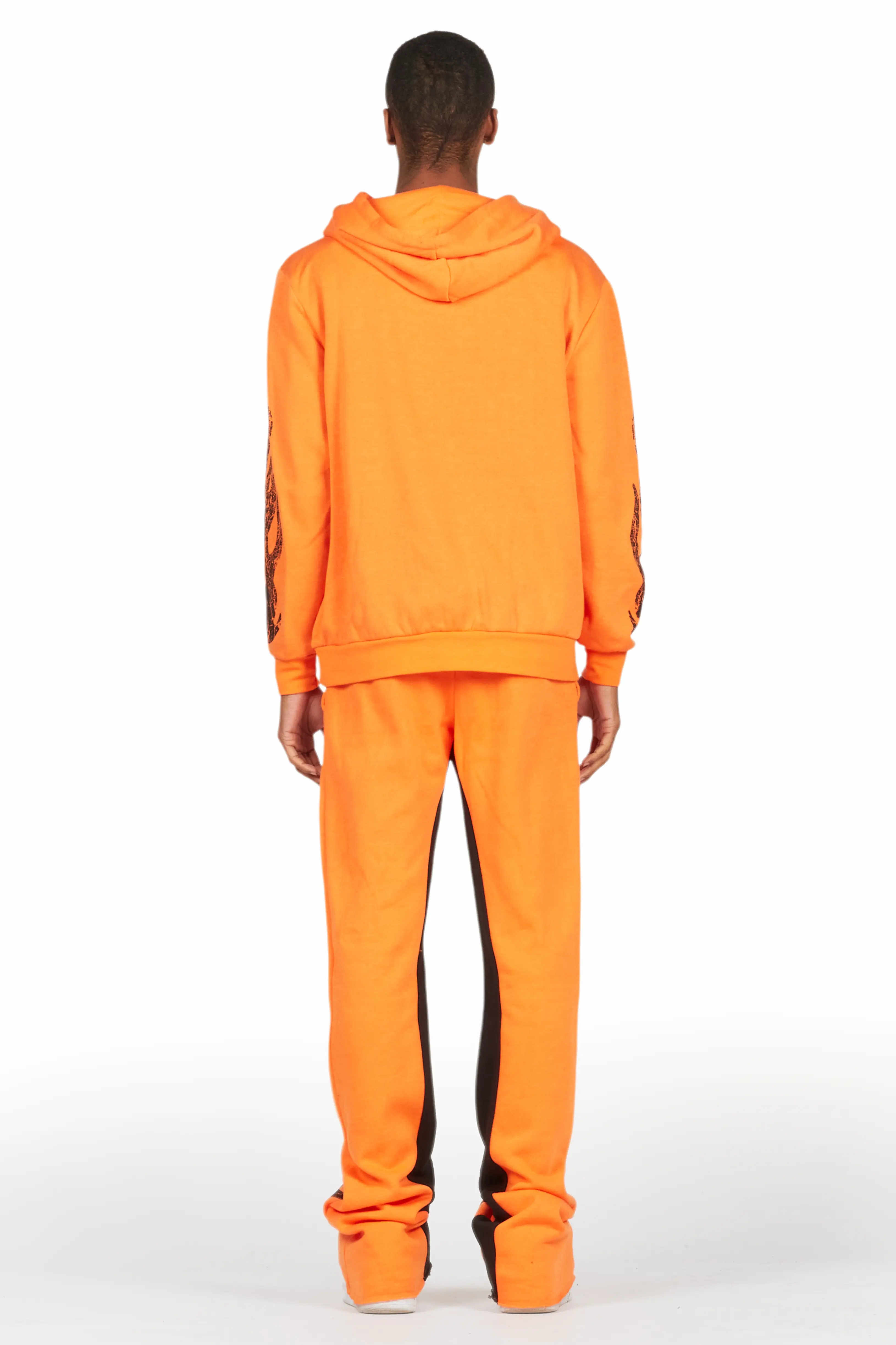 Amos Orange Hoodie/Baggy Track Pant Set - Image 4