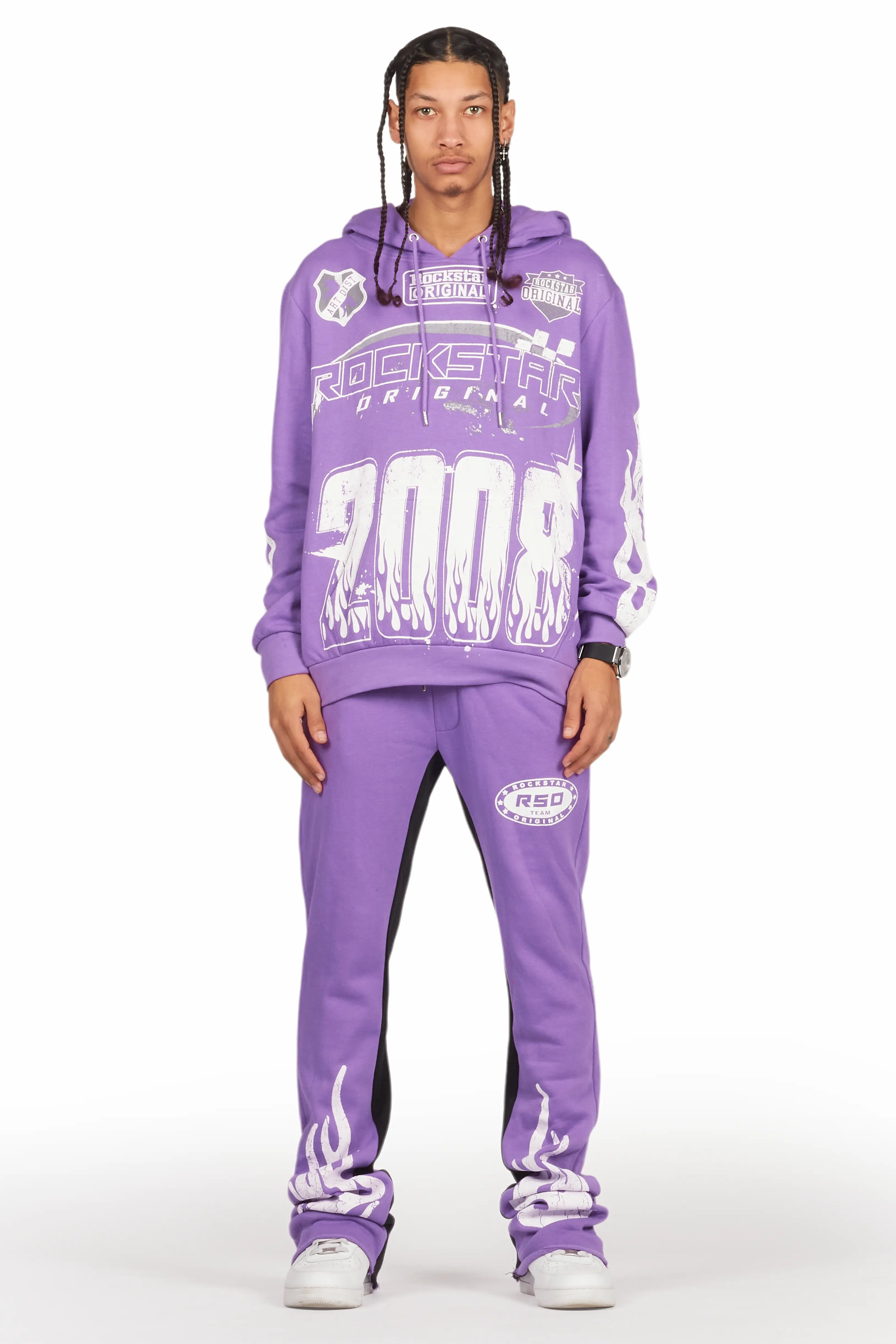 Amos Purple Hoodie/Baggy Track Pant Set - Image 2
