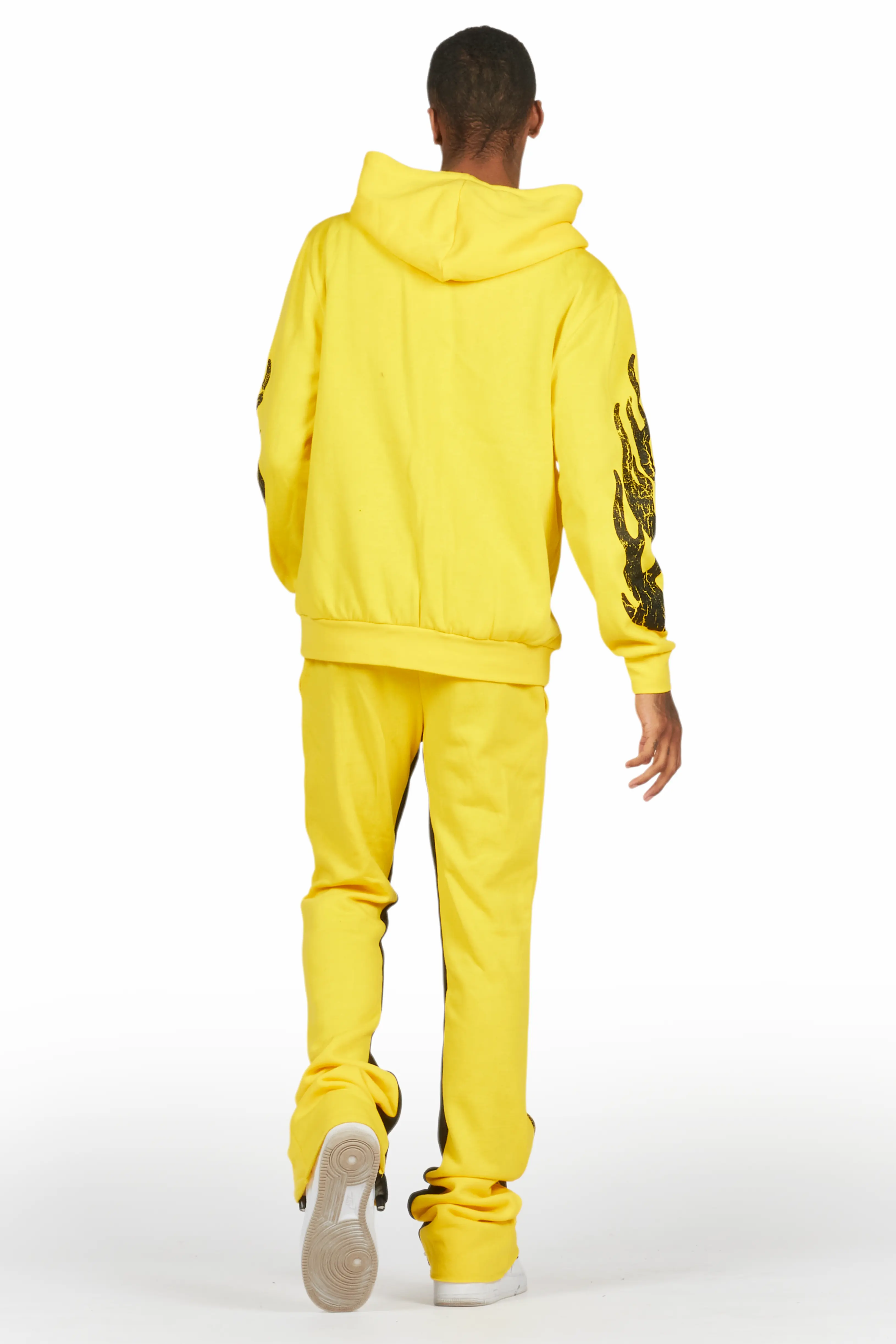 Amos Yellow Hoodie/Baggy Track Pant Set - Image 4
