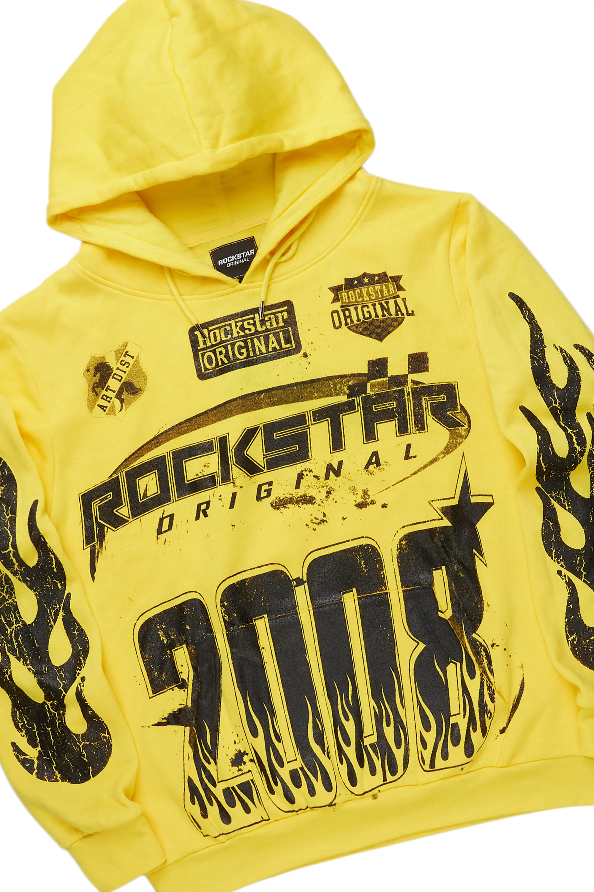 Amos Yellow Hoodie/Baggy Track Pant Set - Image 8