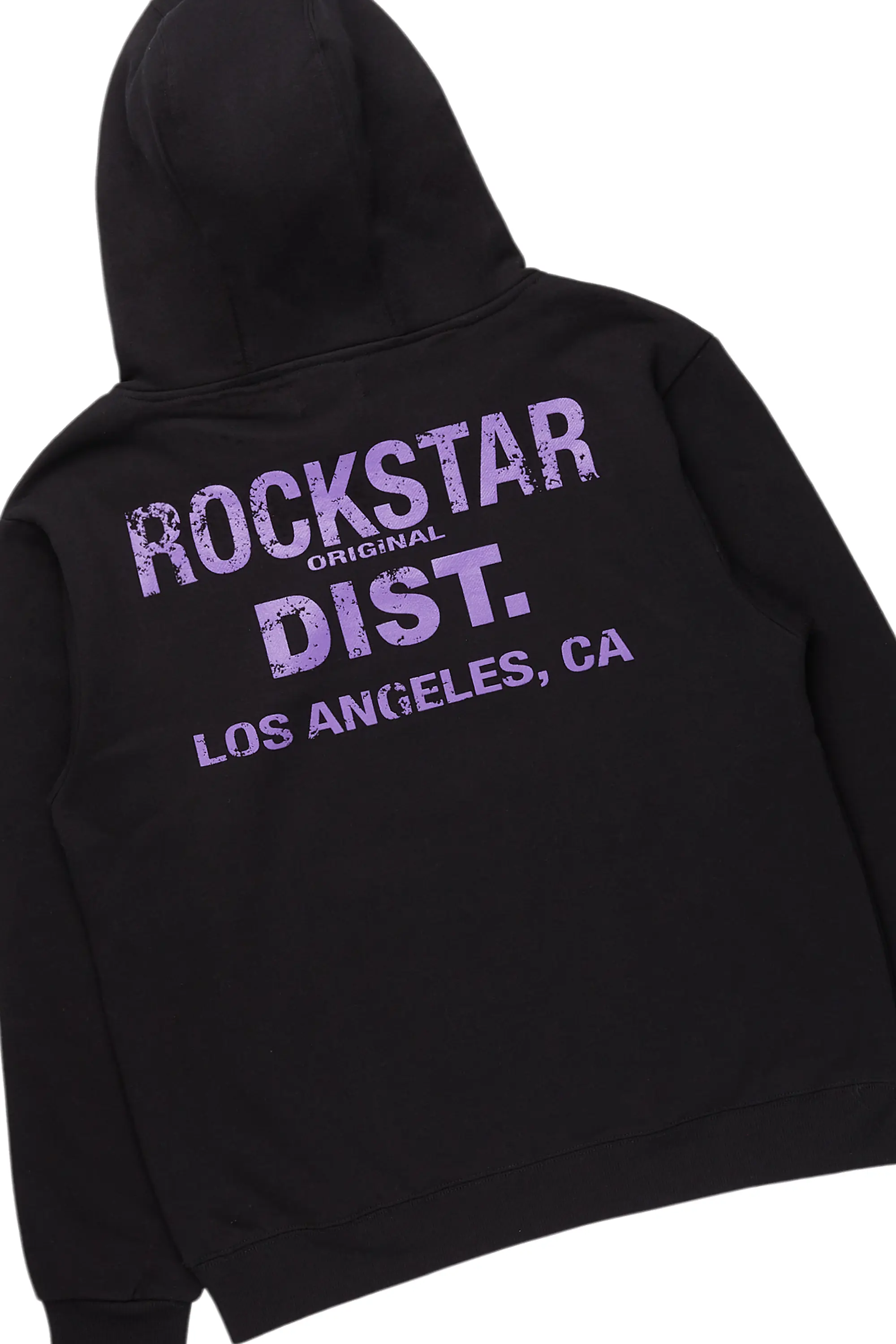 Mattox Black/Purple Hoodie/Baggy Stacked Flare Pant Set - Image 9