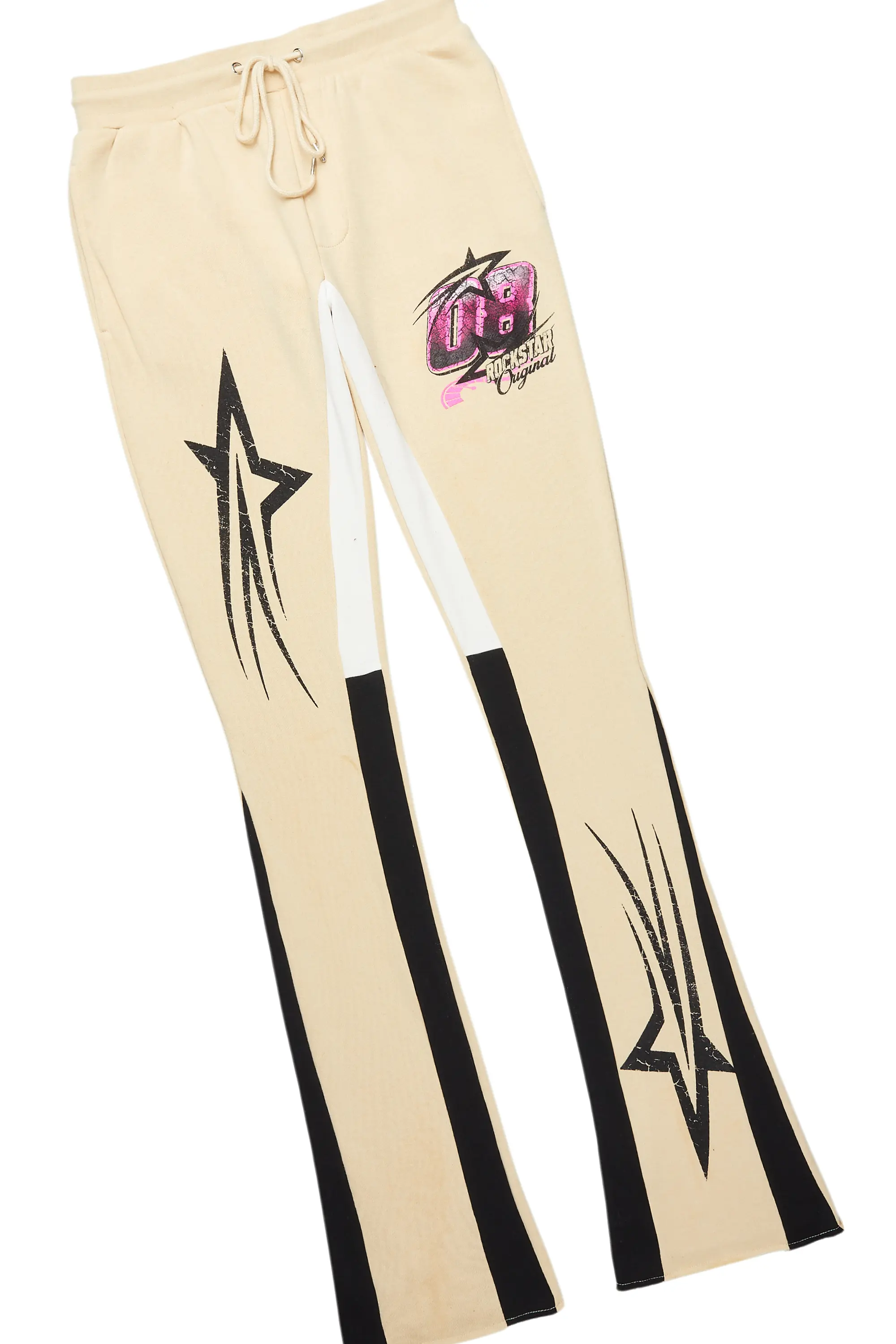 Kastell Beige Hoodie/Stack Flare Track Pant Set - Image 8