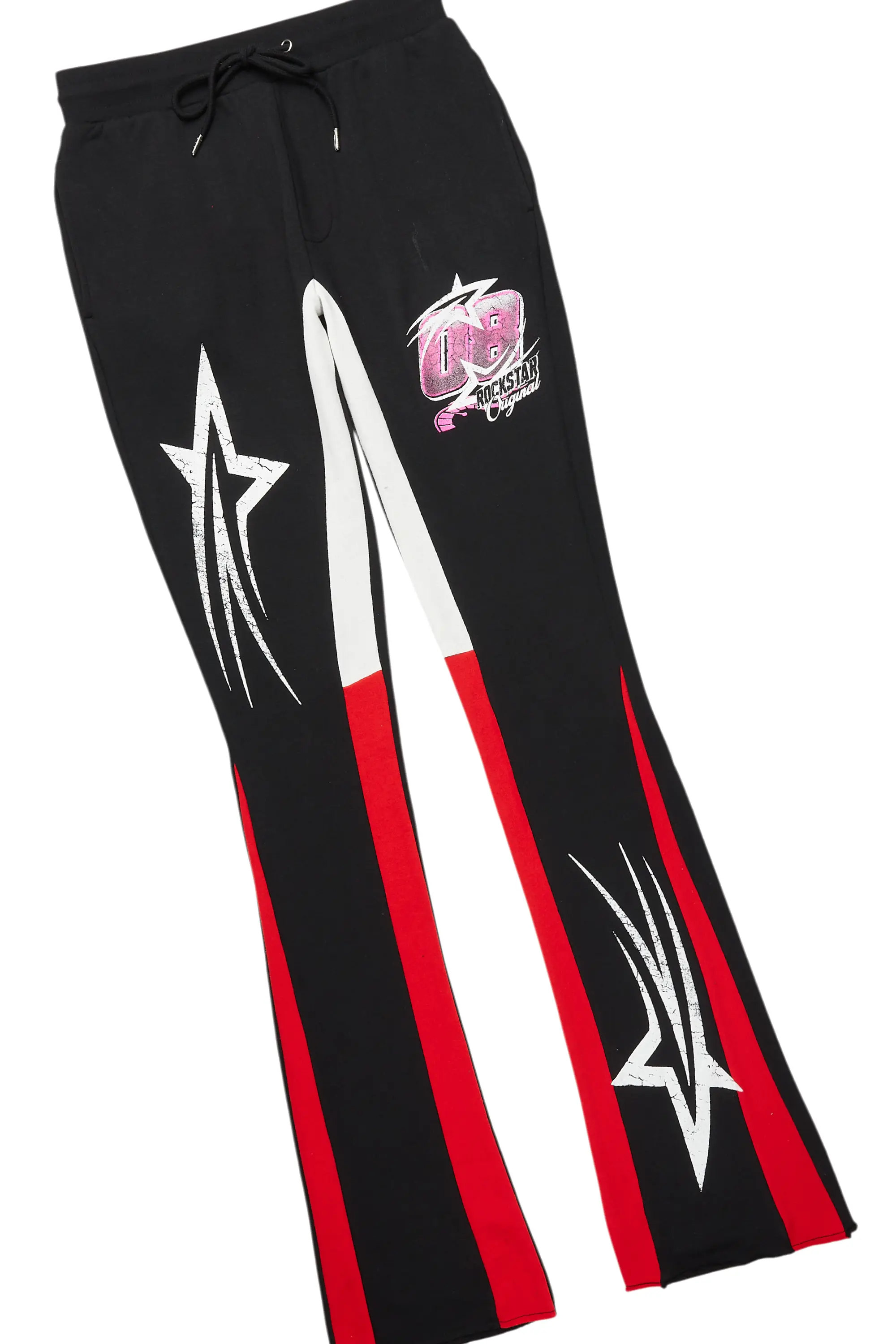 Kastell Black Hoodie/Stacked Flare Track Pant Set - Image 8