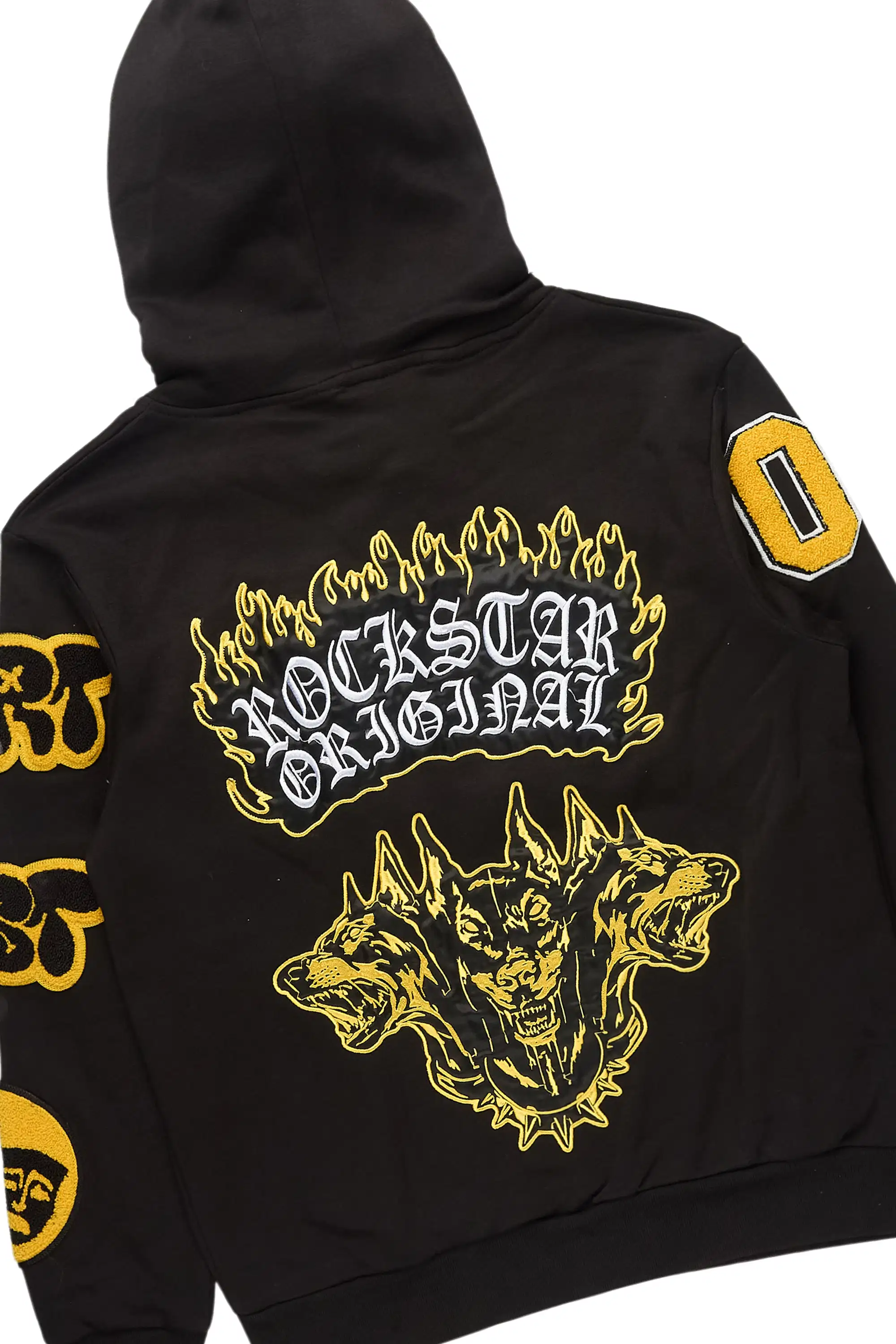 Leslaw Black Stacked Flare Hoodie Track Set - Image 7