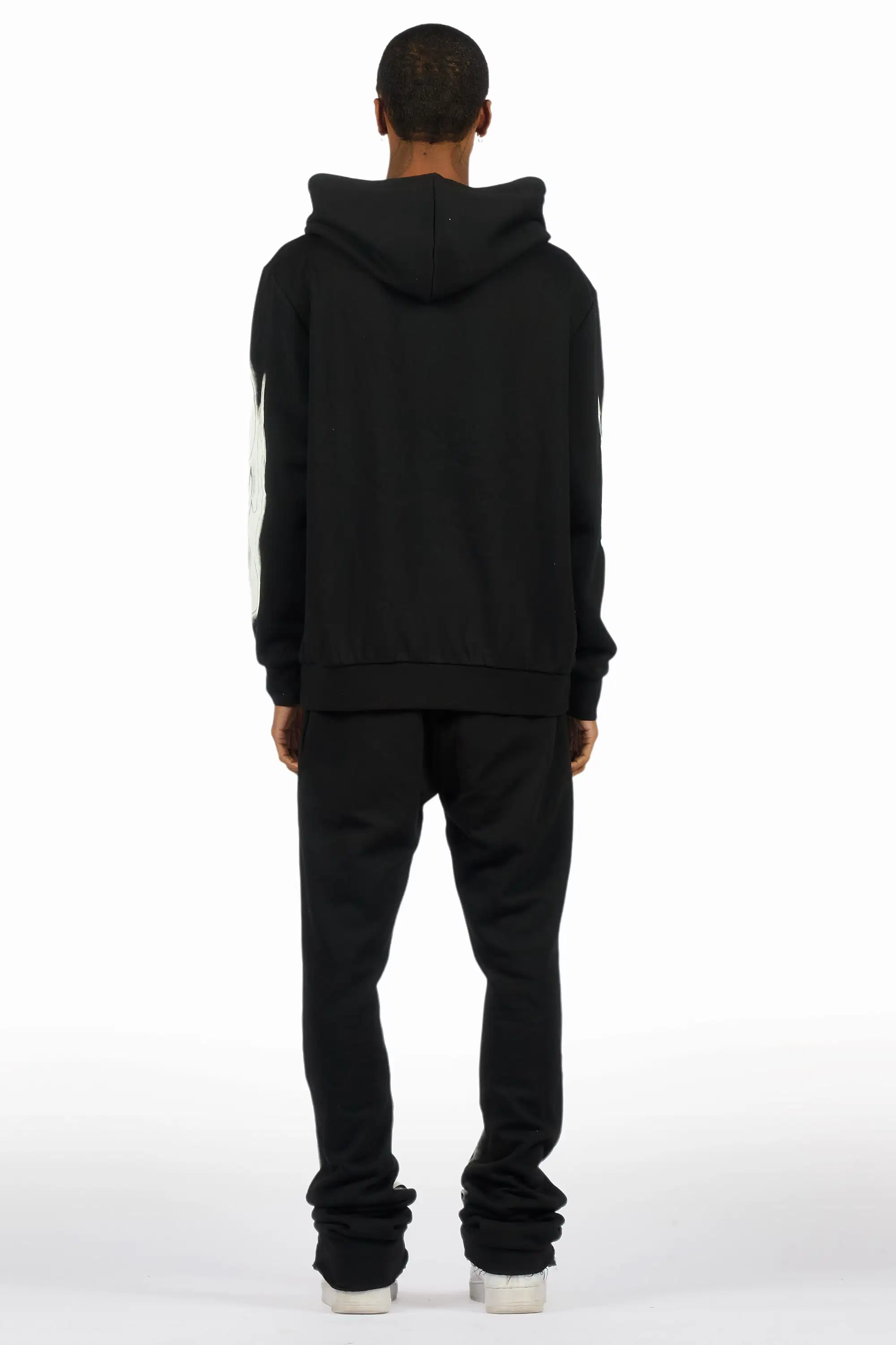 Nyro Black Hoodie/Stacked Pant Track Set - Image 5