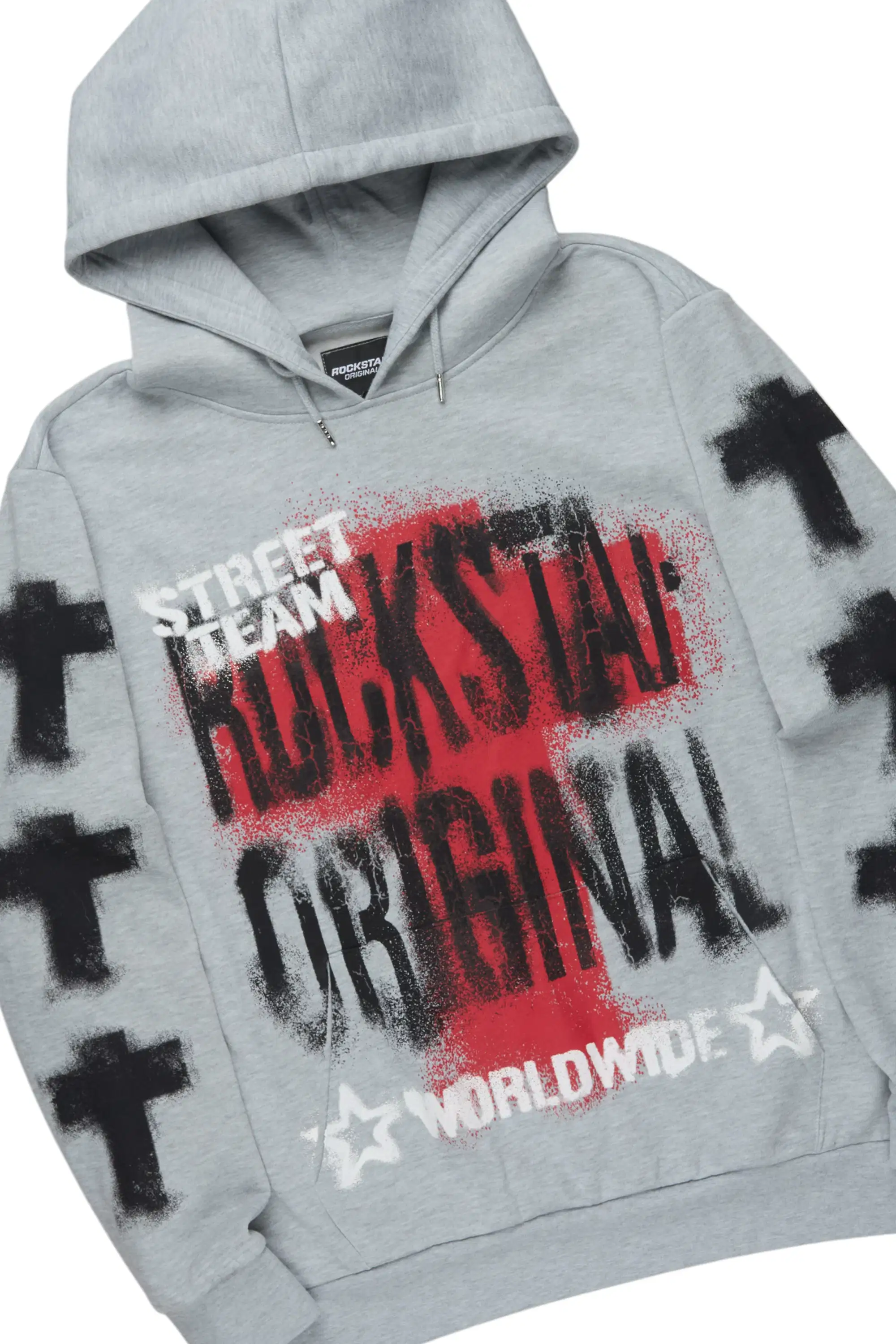 Crest Heather Grey Hoodie/Stacked Pant Track Set - Image 6