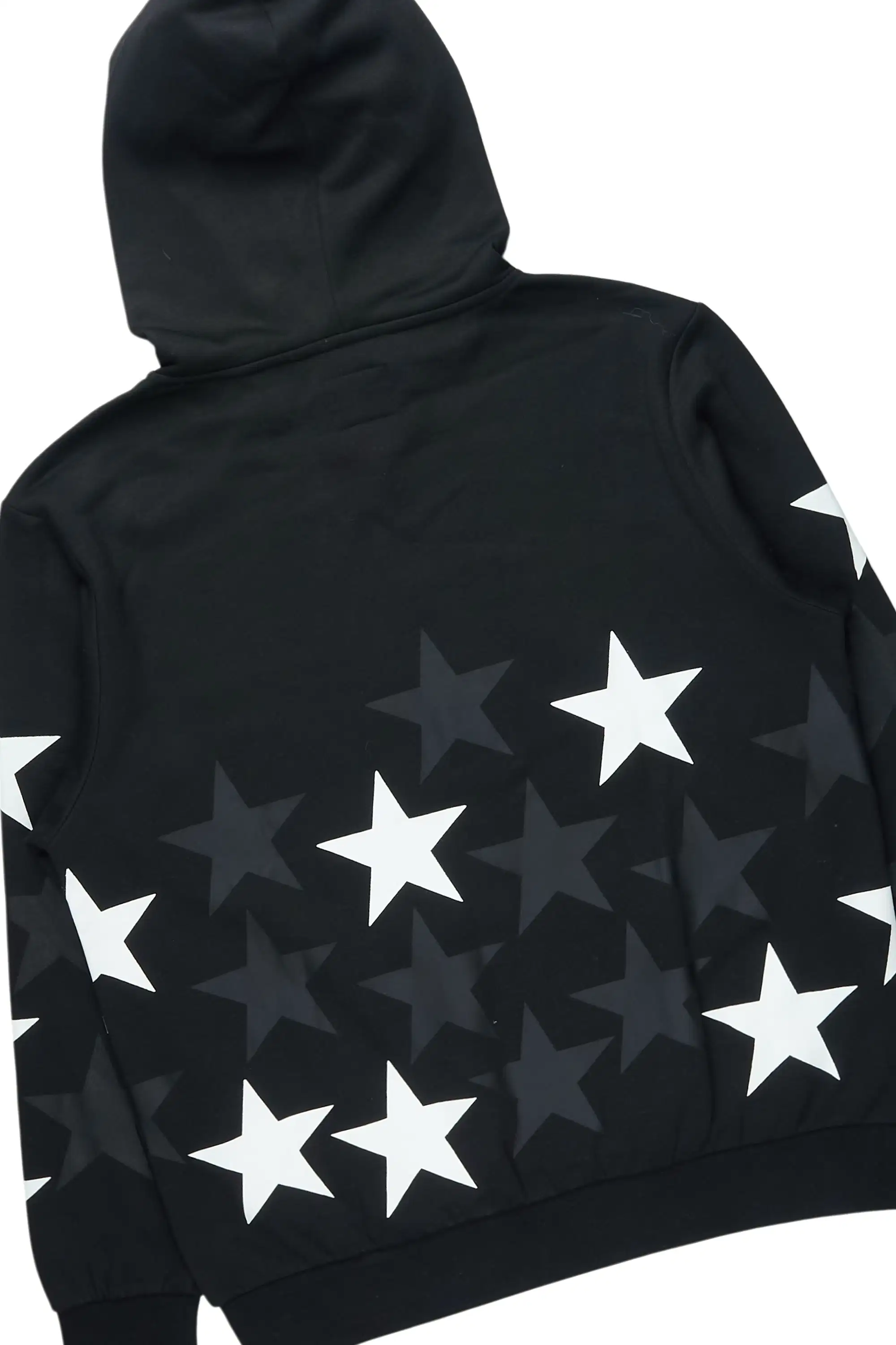 Starlane Black/White Hoodie Stacked Flare Fit Track Set - Image 7