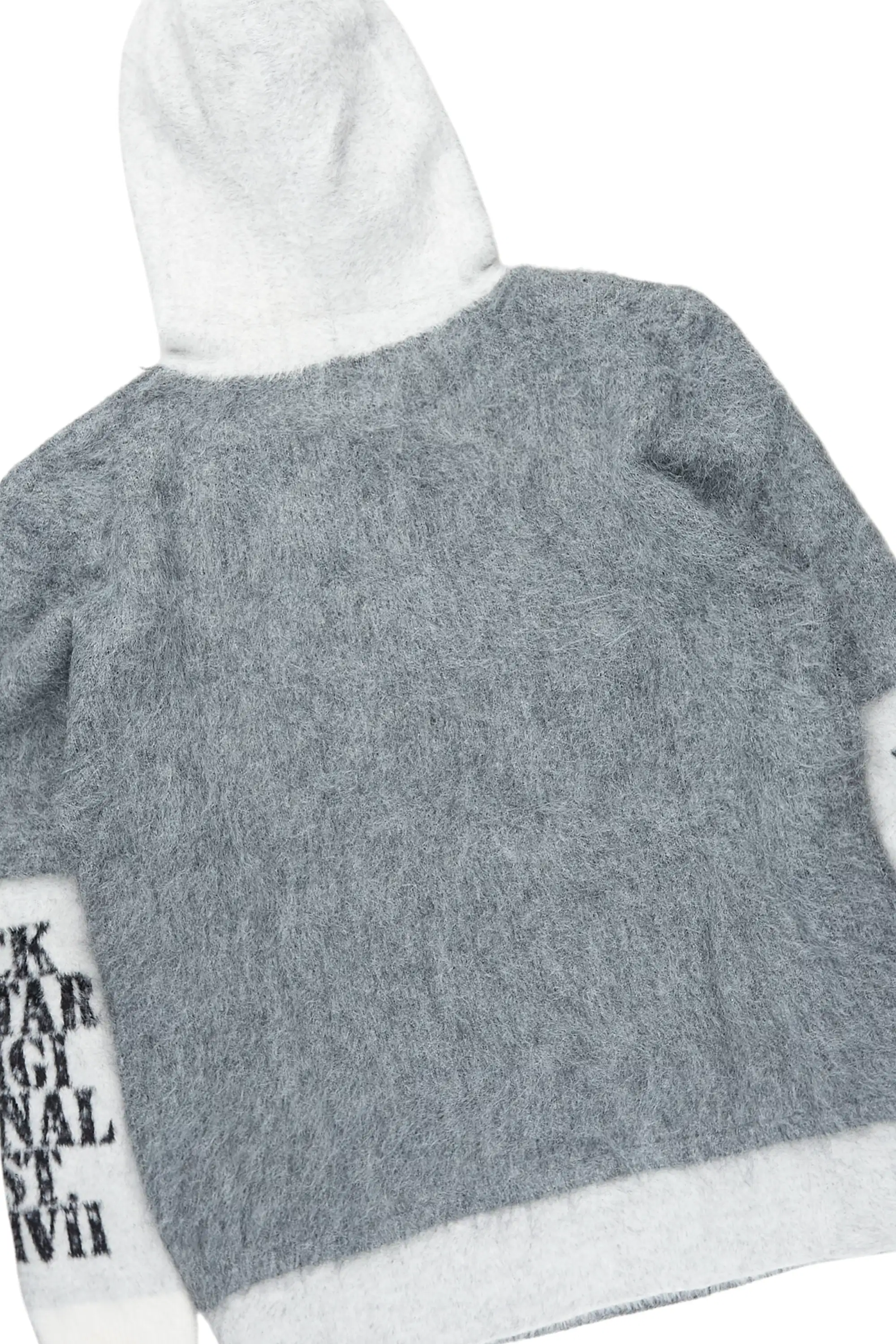 Steri Grey Mohair Hoodie Stacked Flare Track Set - Image 7