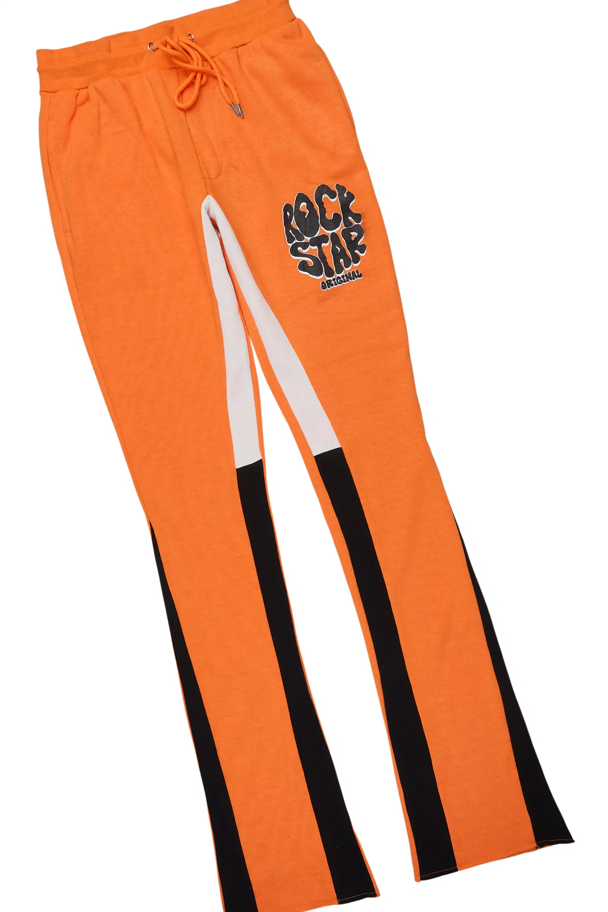 Warblen Orange/Black Hoodie/Stacked Track Pant Set - Image 7