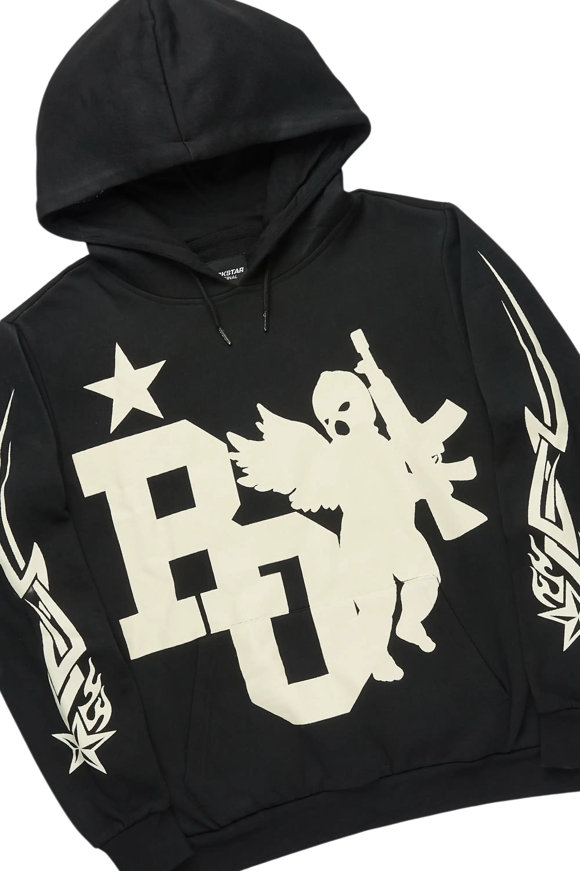 Pluton Black/Cream Hoodie/Stacked Flare Track Set - Image 6
