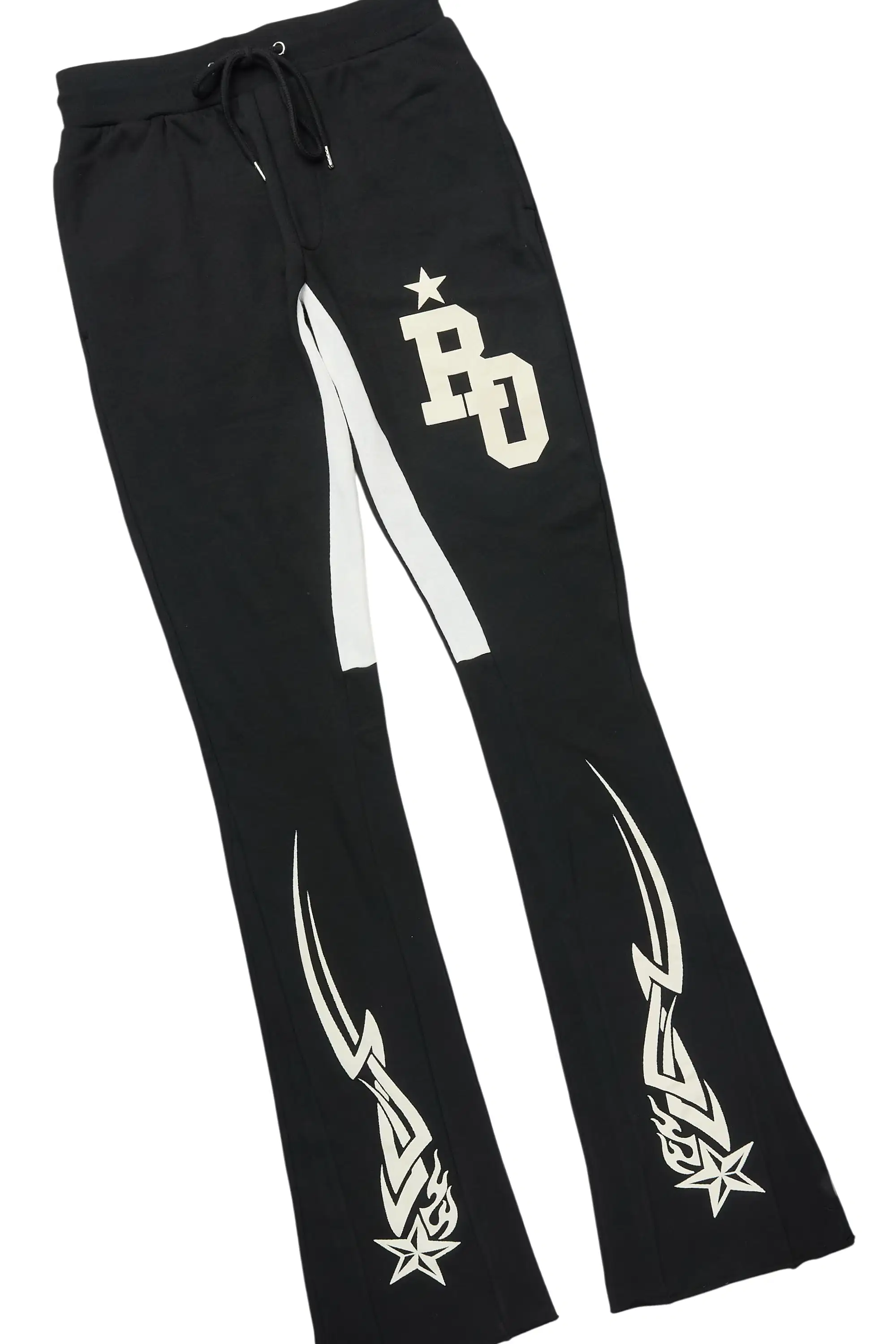 Pluton Black/Cream Hoodie/Stacked Flare Track Set - Image 8