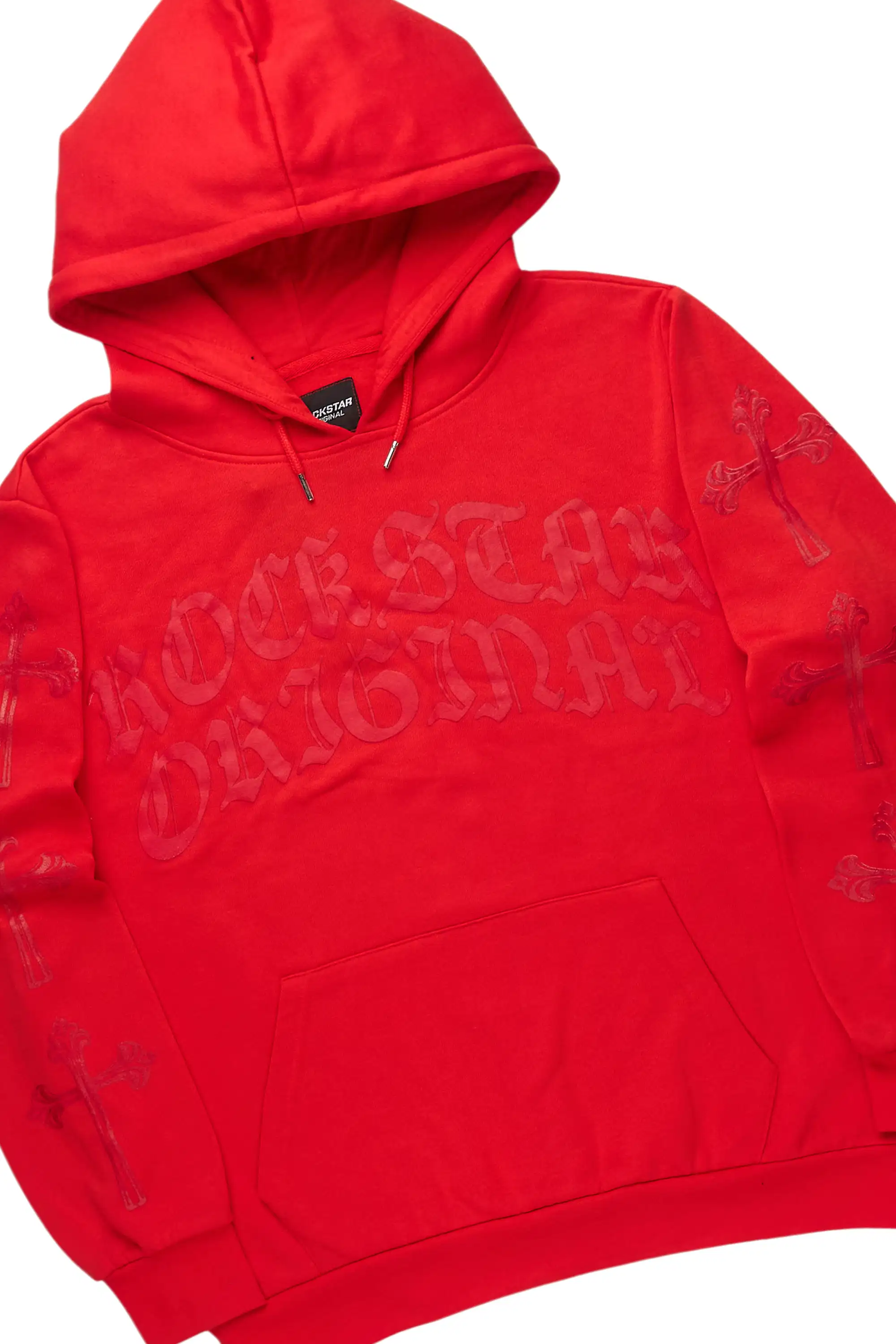 Michael Red Hoodie/Stacked Flare Track Set - Image 6
