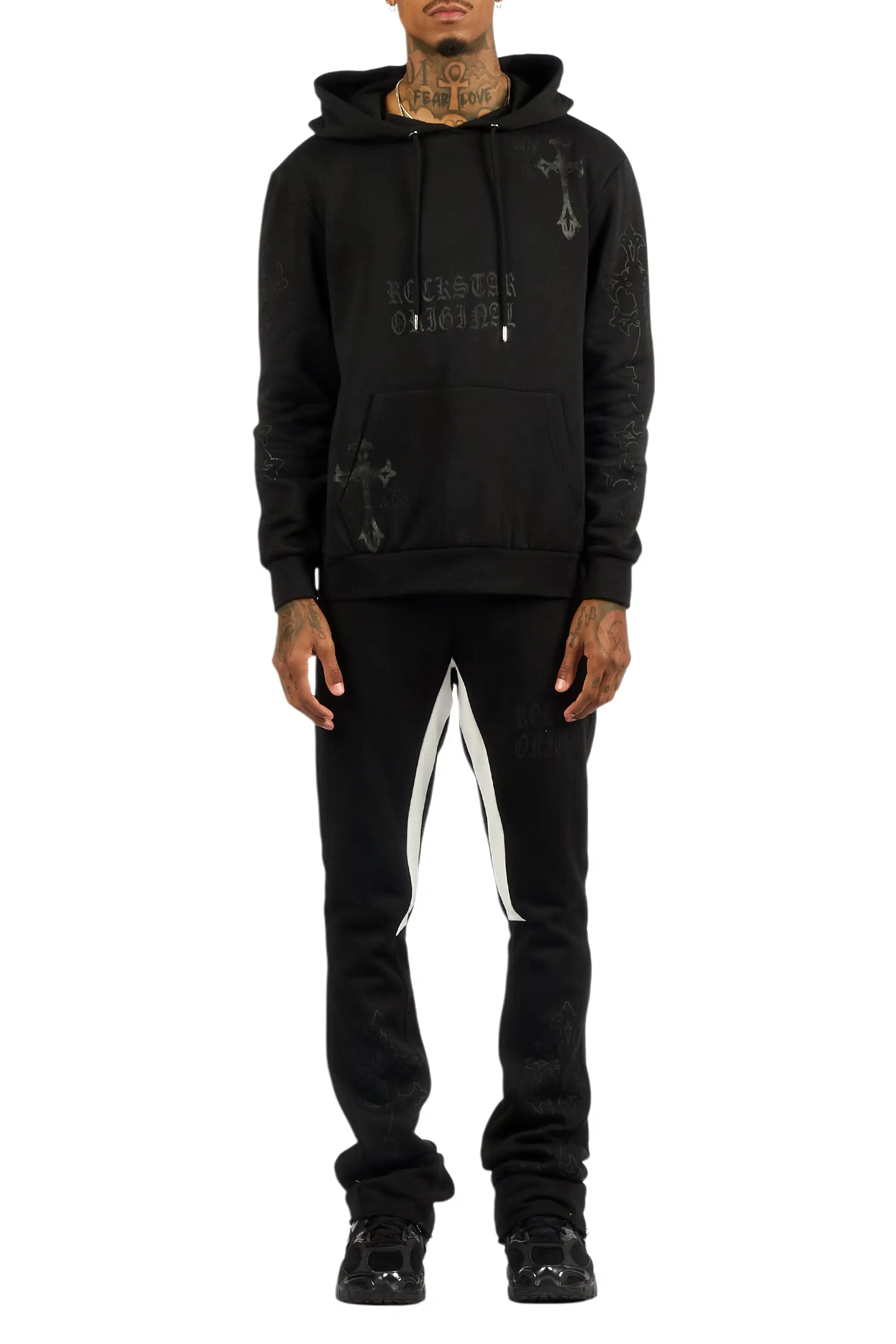 Navion Black Hoodie/Stacked Flare Track Set - Image 9