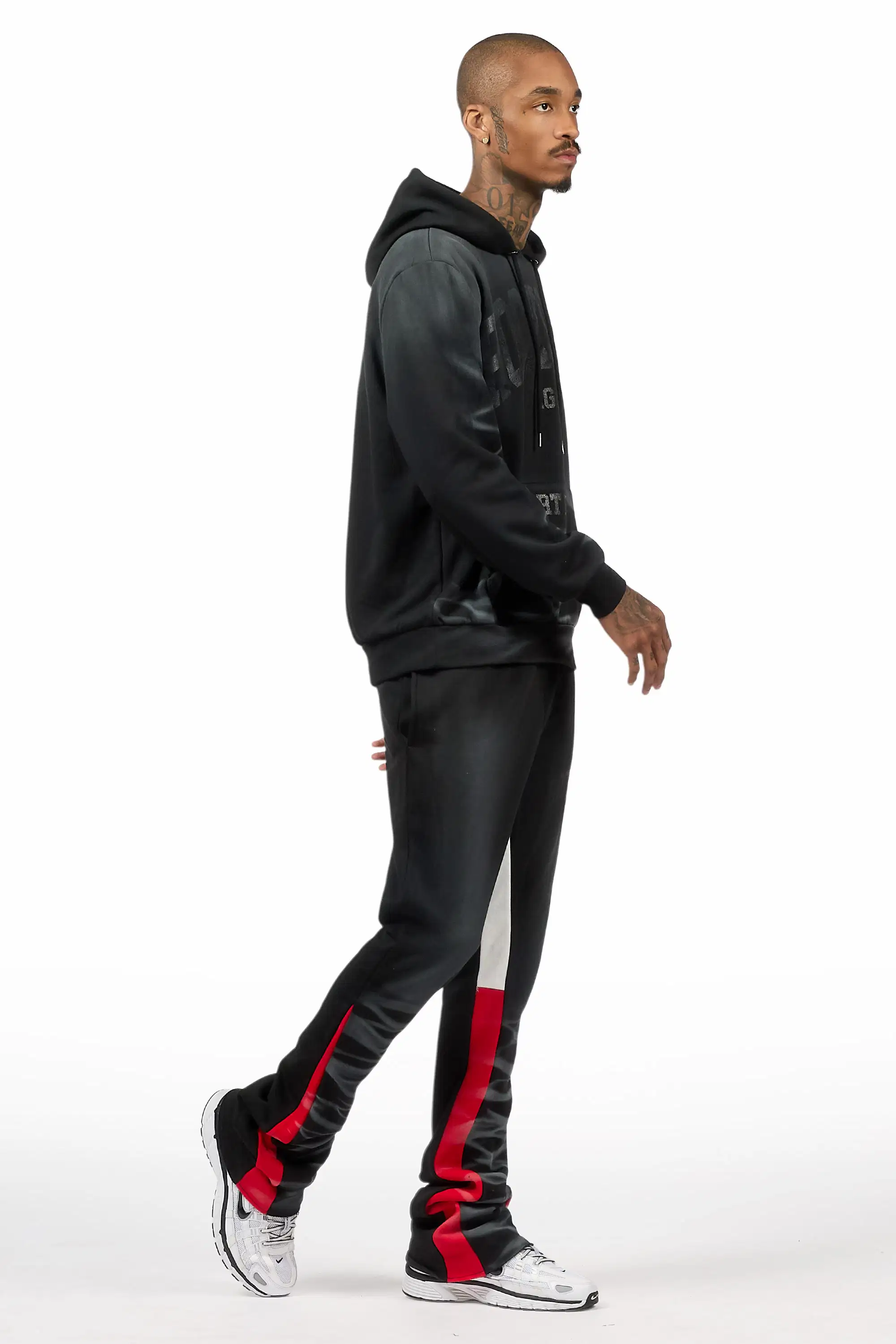Nelly 2.0 Black Hoodie/Stacked Flare Track Set - Image 3