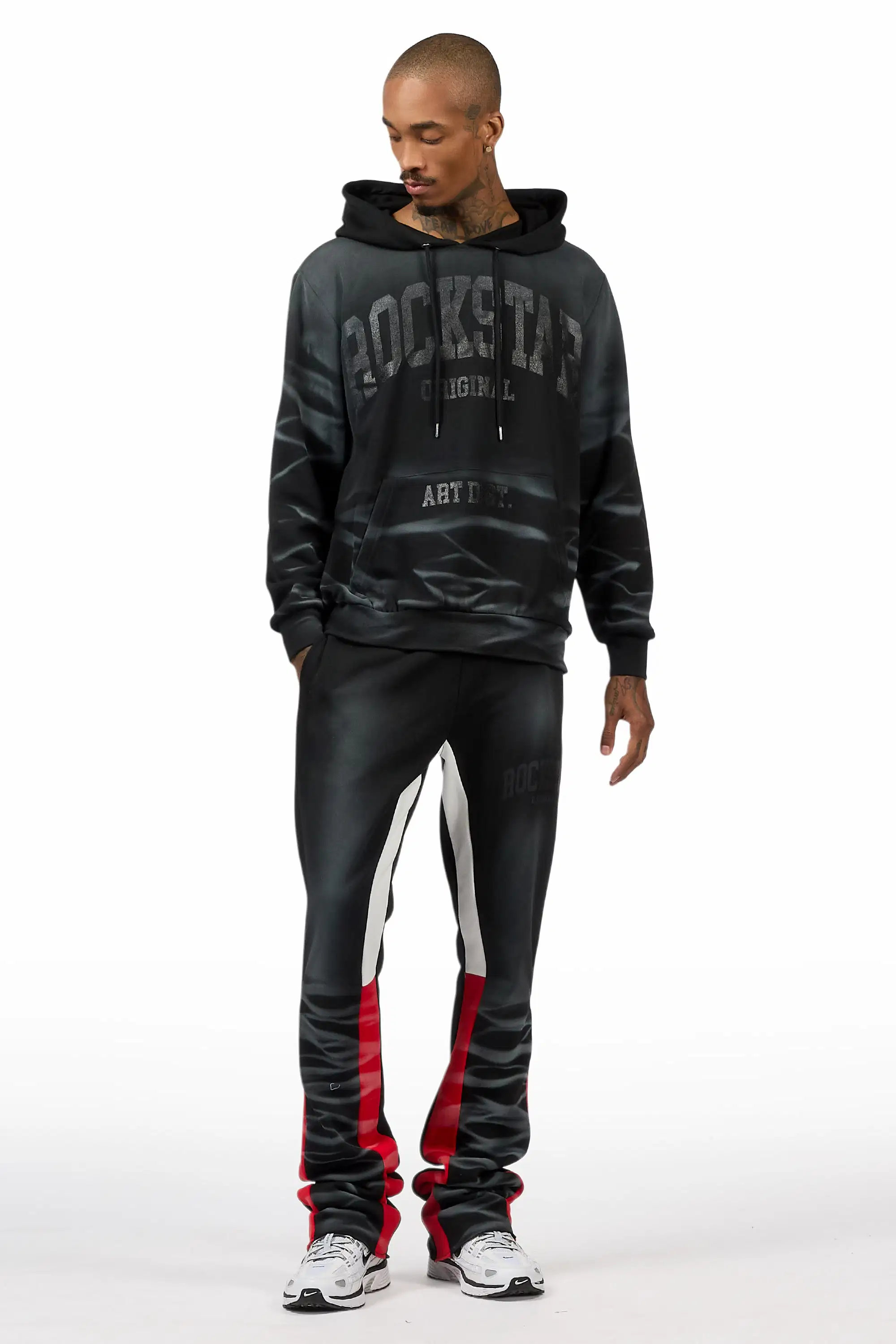 Nelly 2.0 Black Hoodie/Stacked Flare Track Set - Image 8