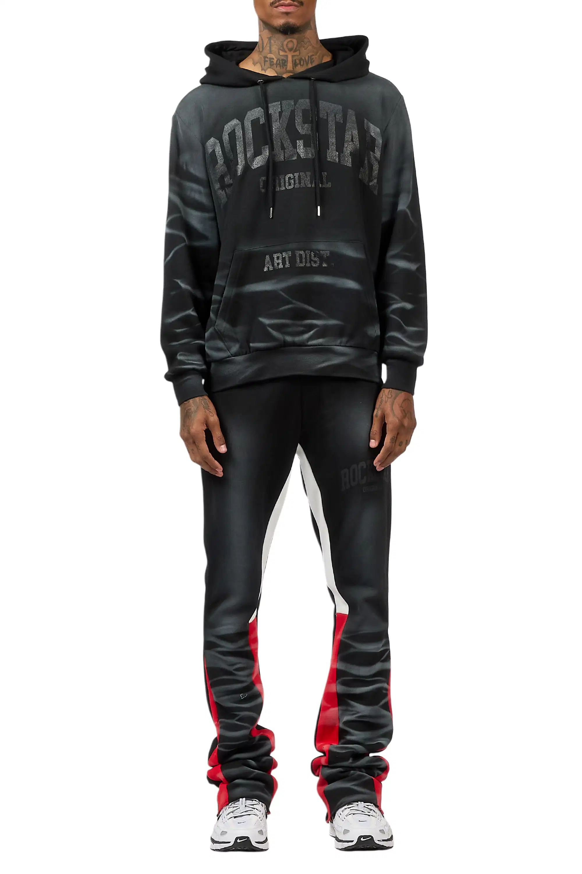 Nelly 2.0 Black Hoodie/Stacked Flare Track Set - Image 9