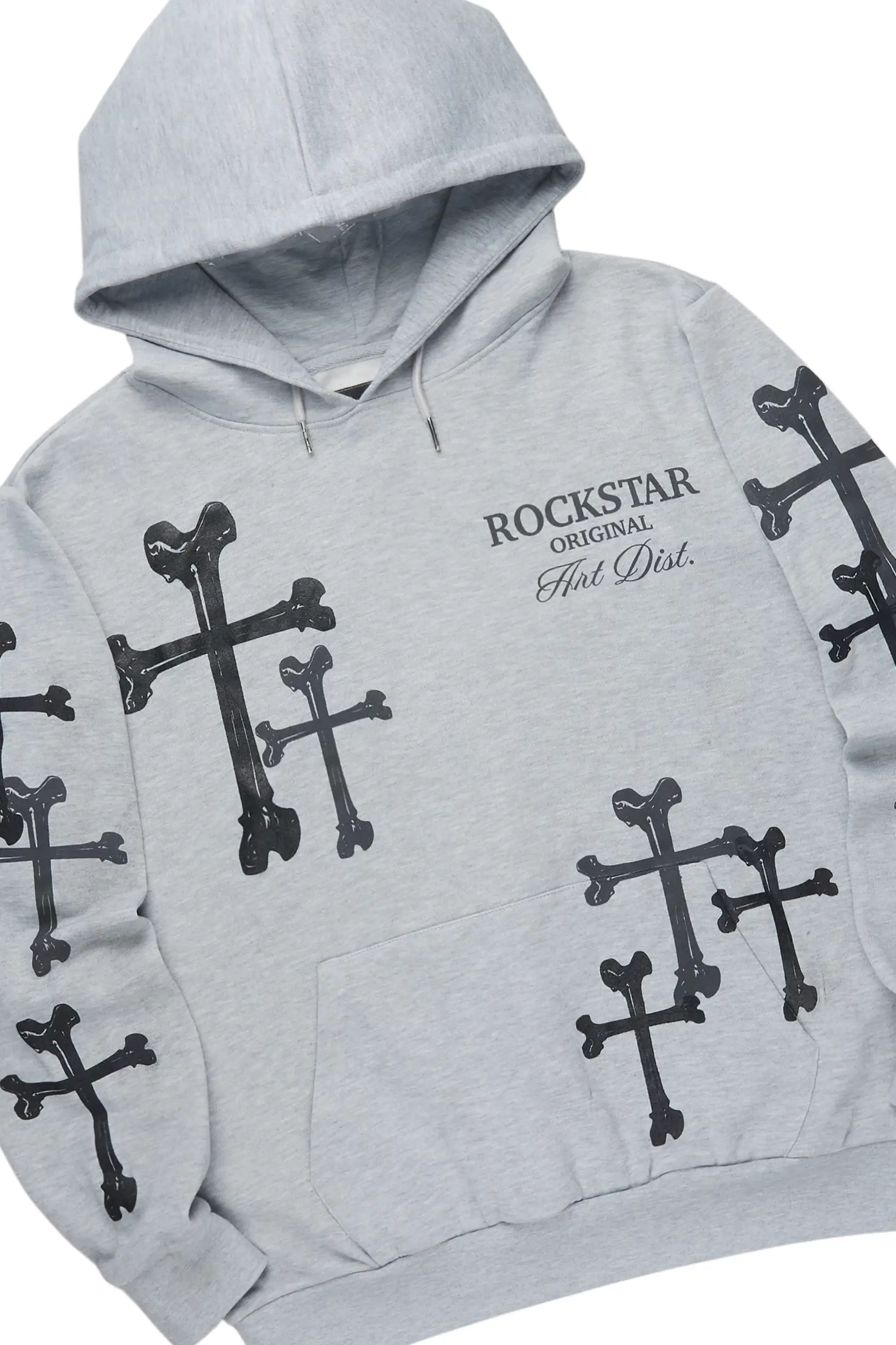 Olivier 2.0 Heather Grey Hoodie/Stacked Flare Track Set - Image 6
