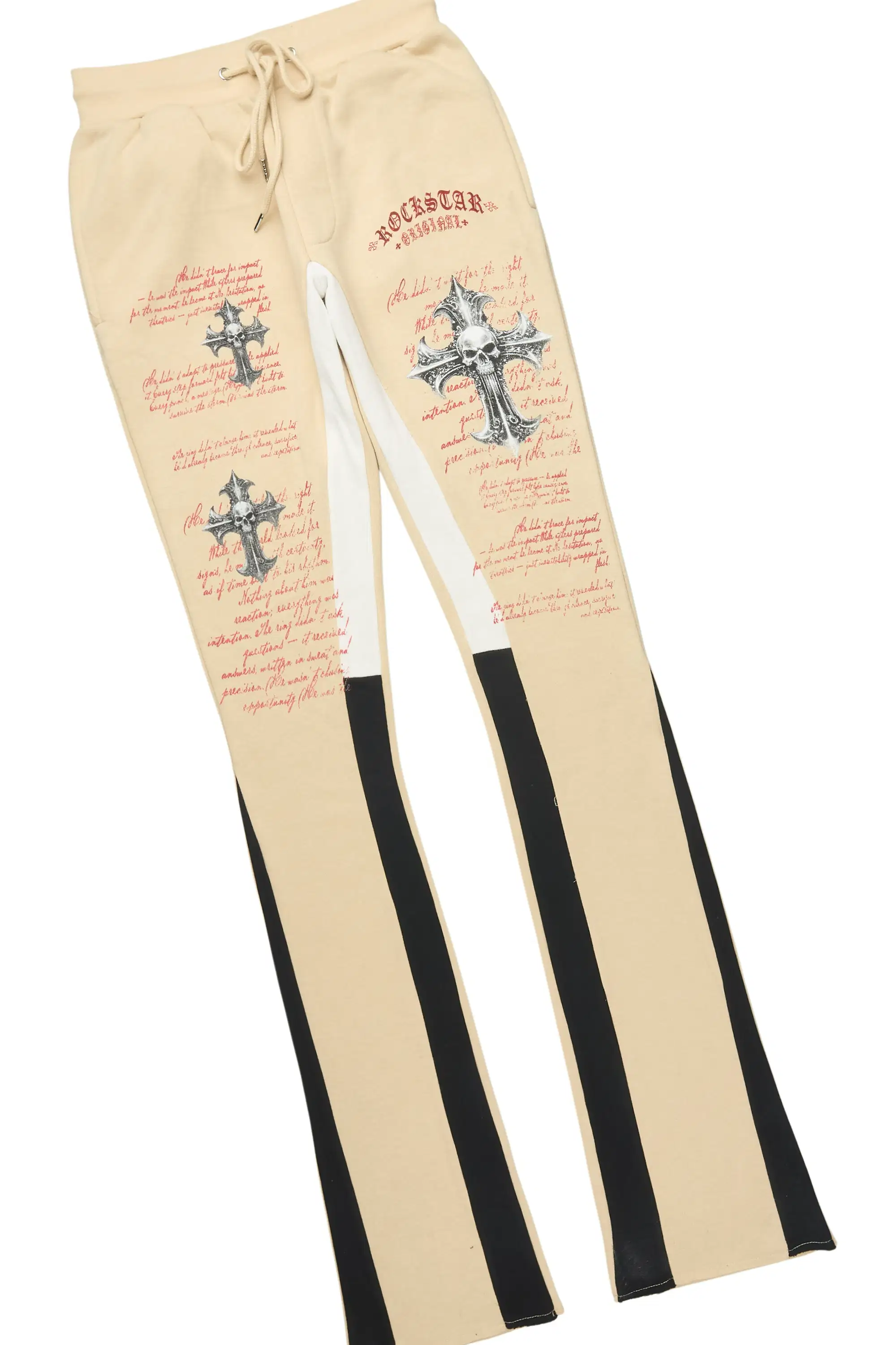 Bowman Beige/Multi Hoodie/Stacked Flare Track Set - Image 8