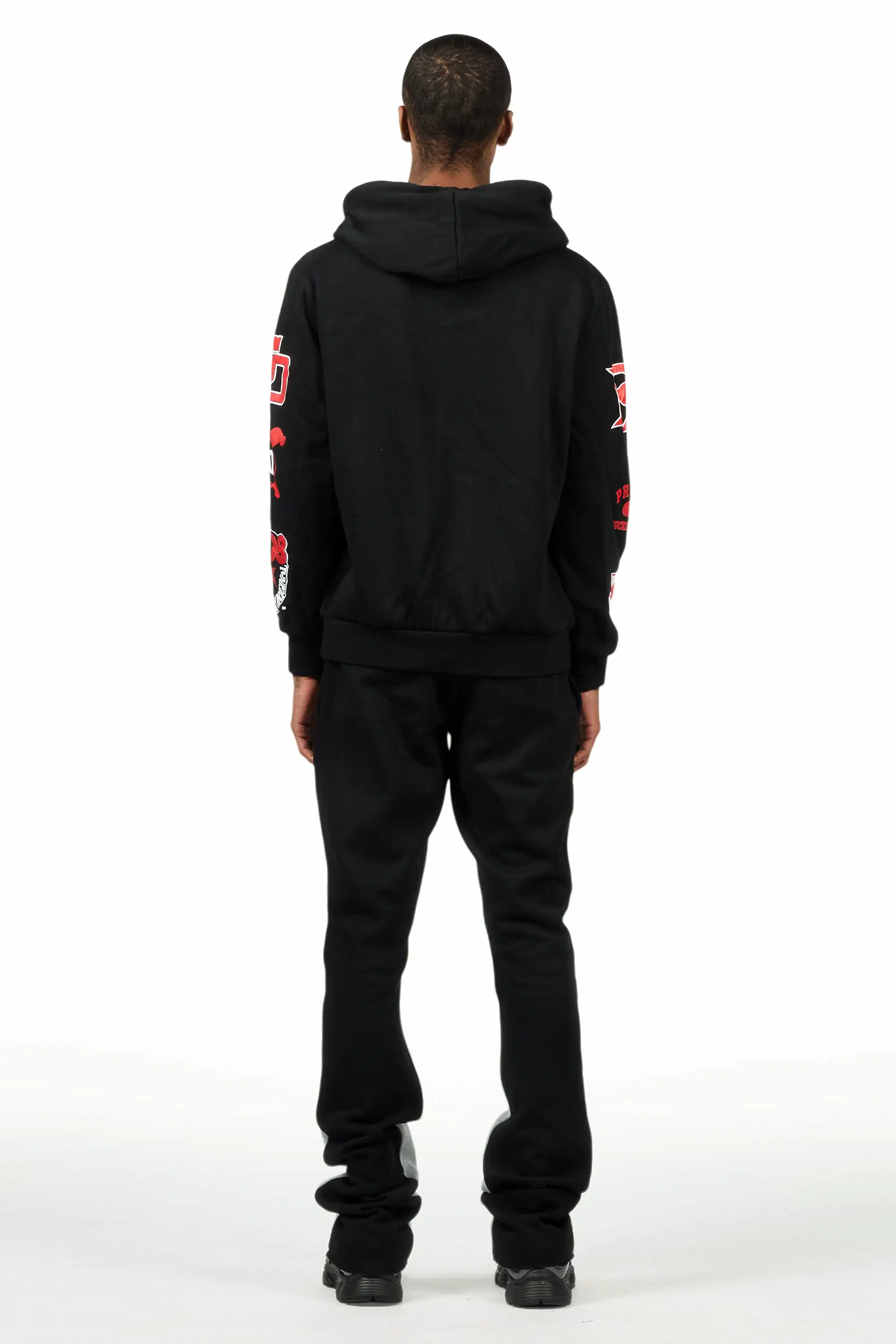 Mavrix Black Hoodie/Stacked Flare Track Set - Image 6