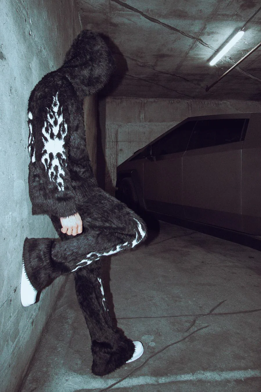Toshio Black Stacked Flare Knitted Mohair Track Set - Image 8
